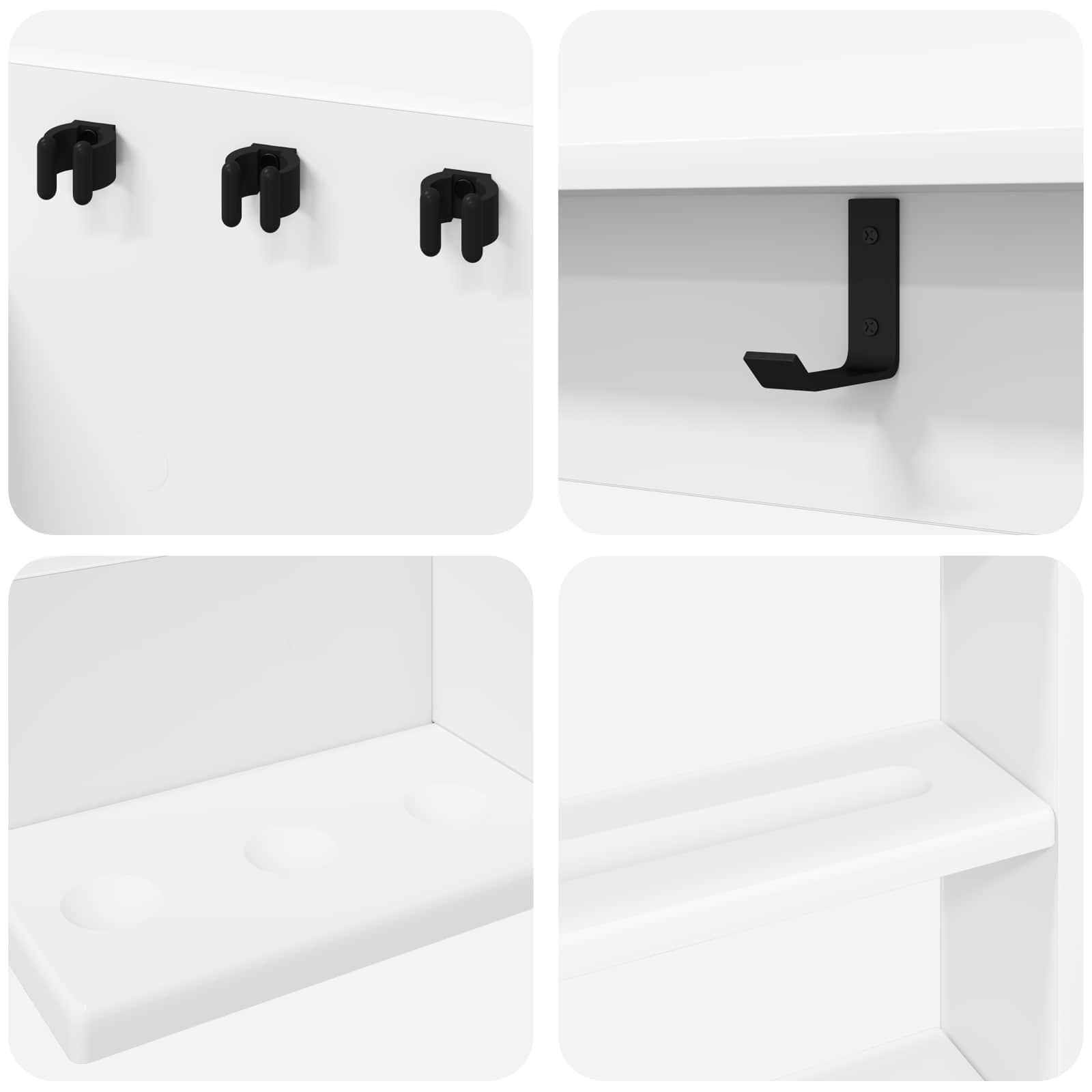 Supporto per stecche da biliardo Legno ingegnerizzato Bianco