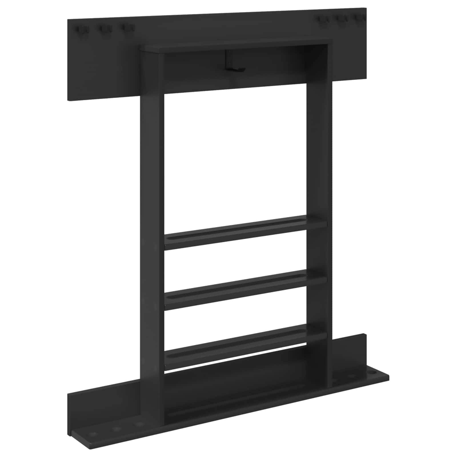 Supporto per stecche da biliardo Legno ingegnerizzato Nero