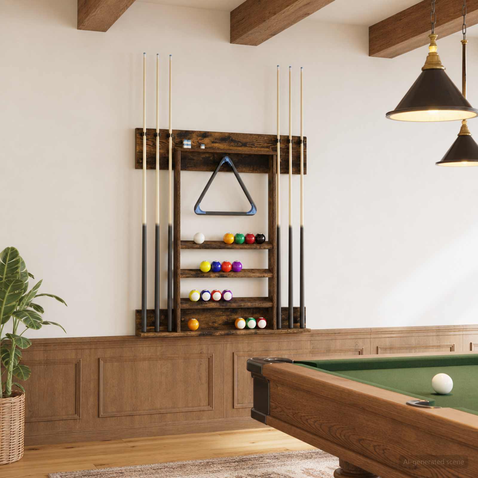 Supporto per stecche da biliardo Legno ingegnerizzato