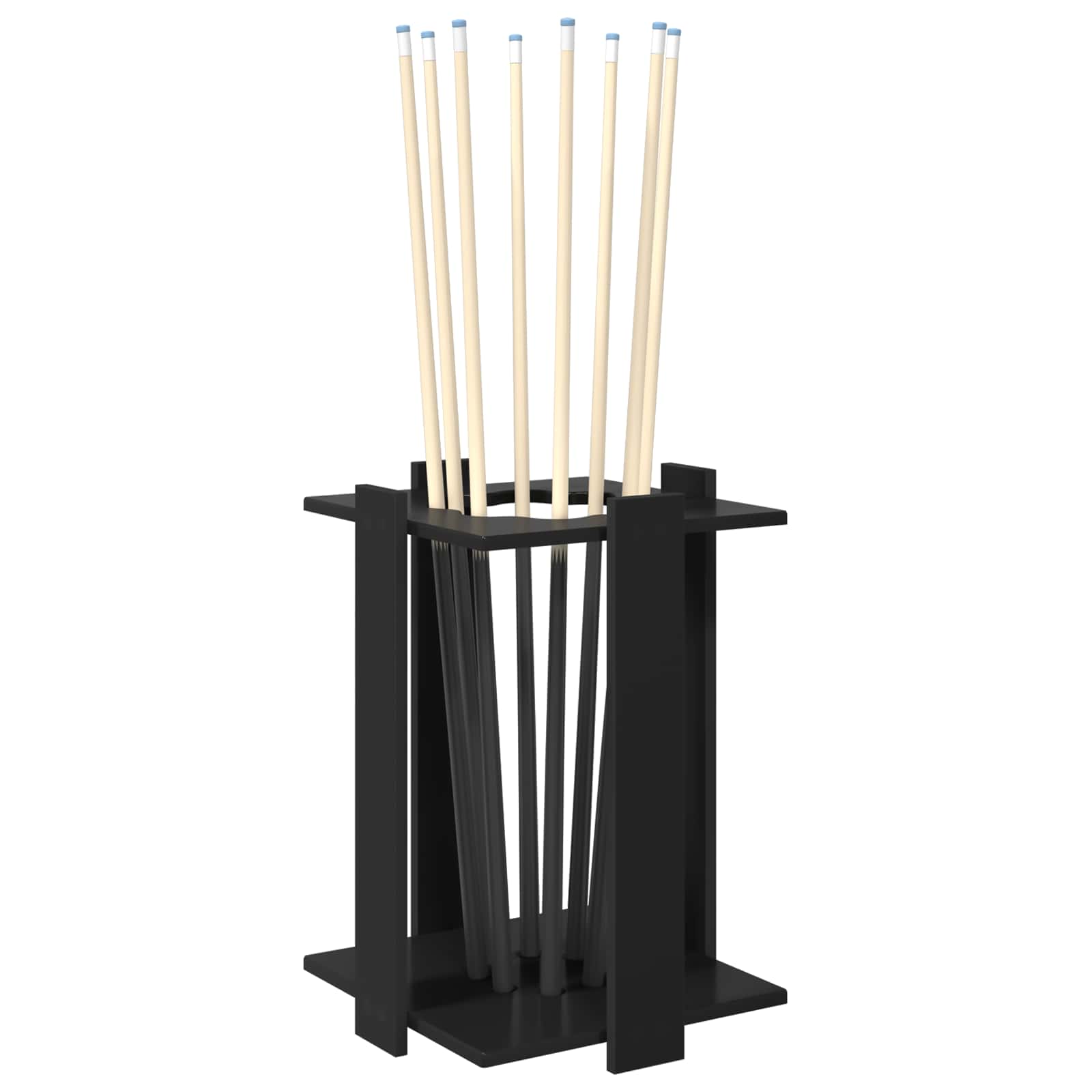 Supporto per stecche da biliardo Legno ingegnerizzato Nero