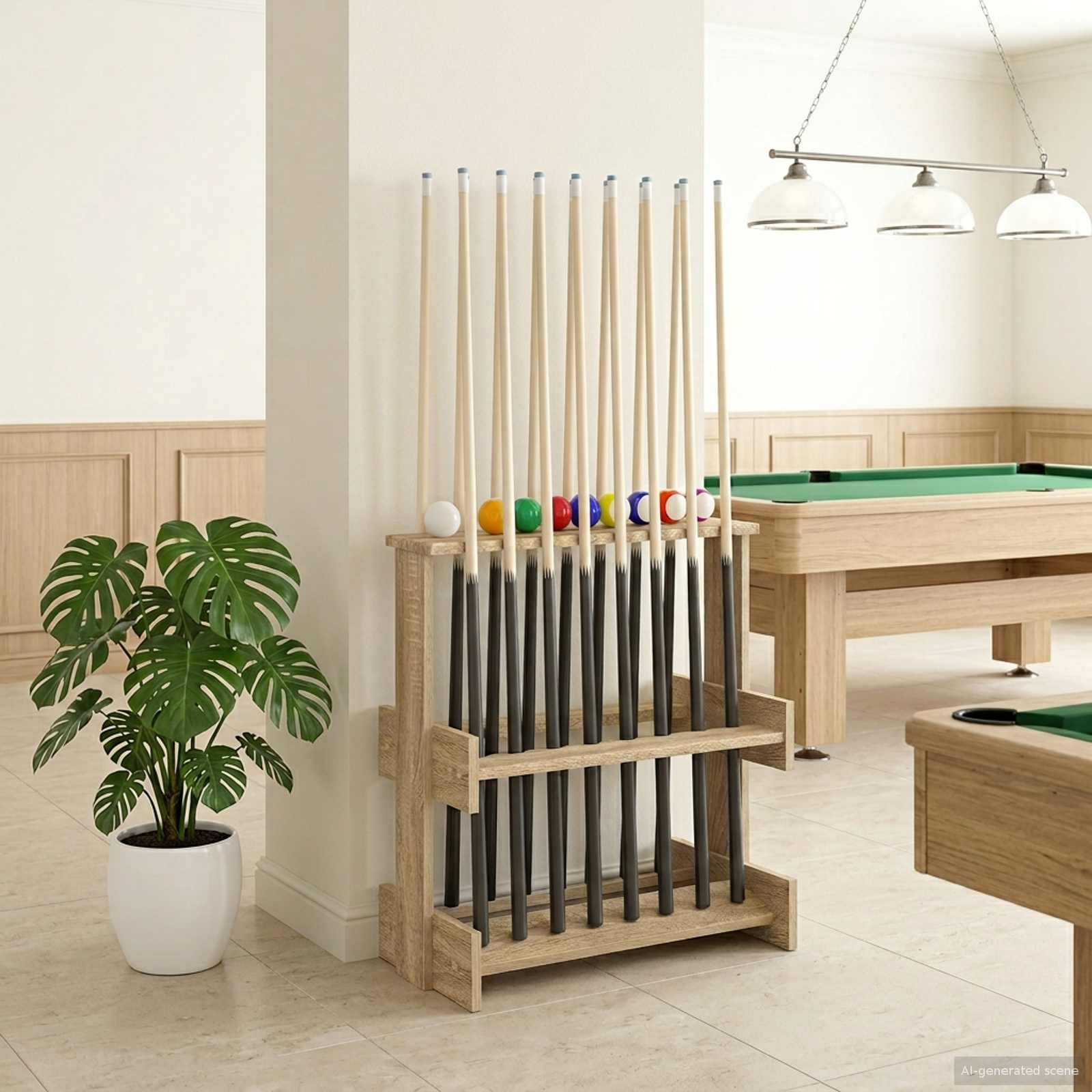 Supporto per stecche da biliardo Legno ingegnerizzato