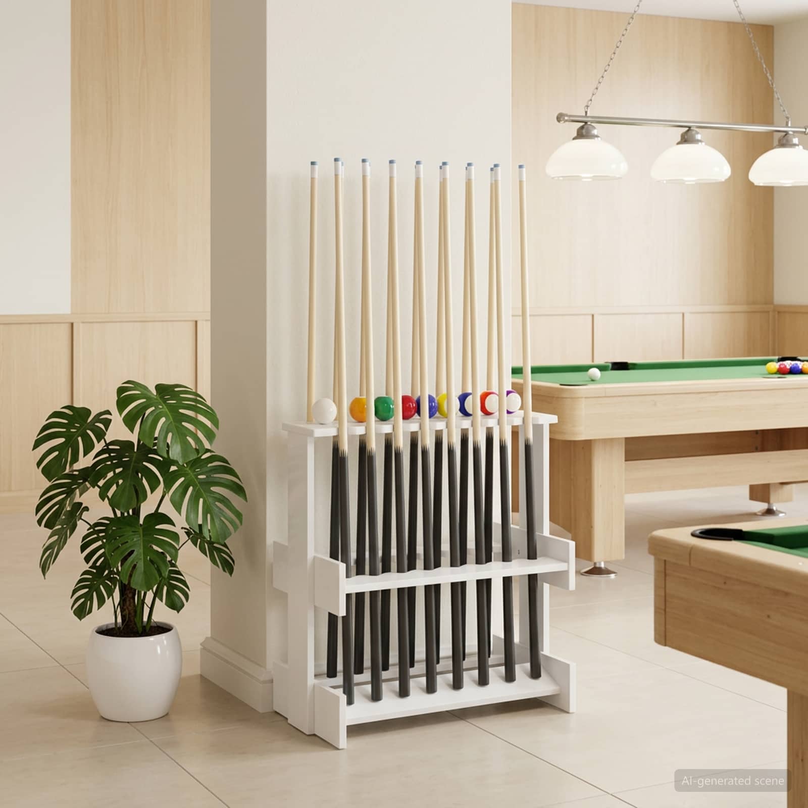 Supporto per stecche da biliardo Legno ingegnerizzato