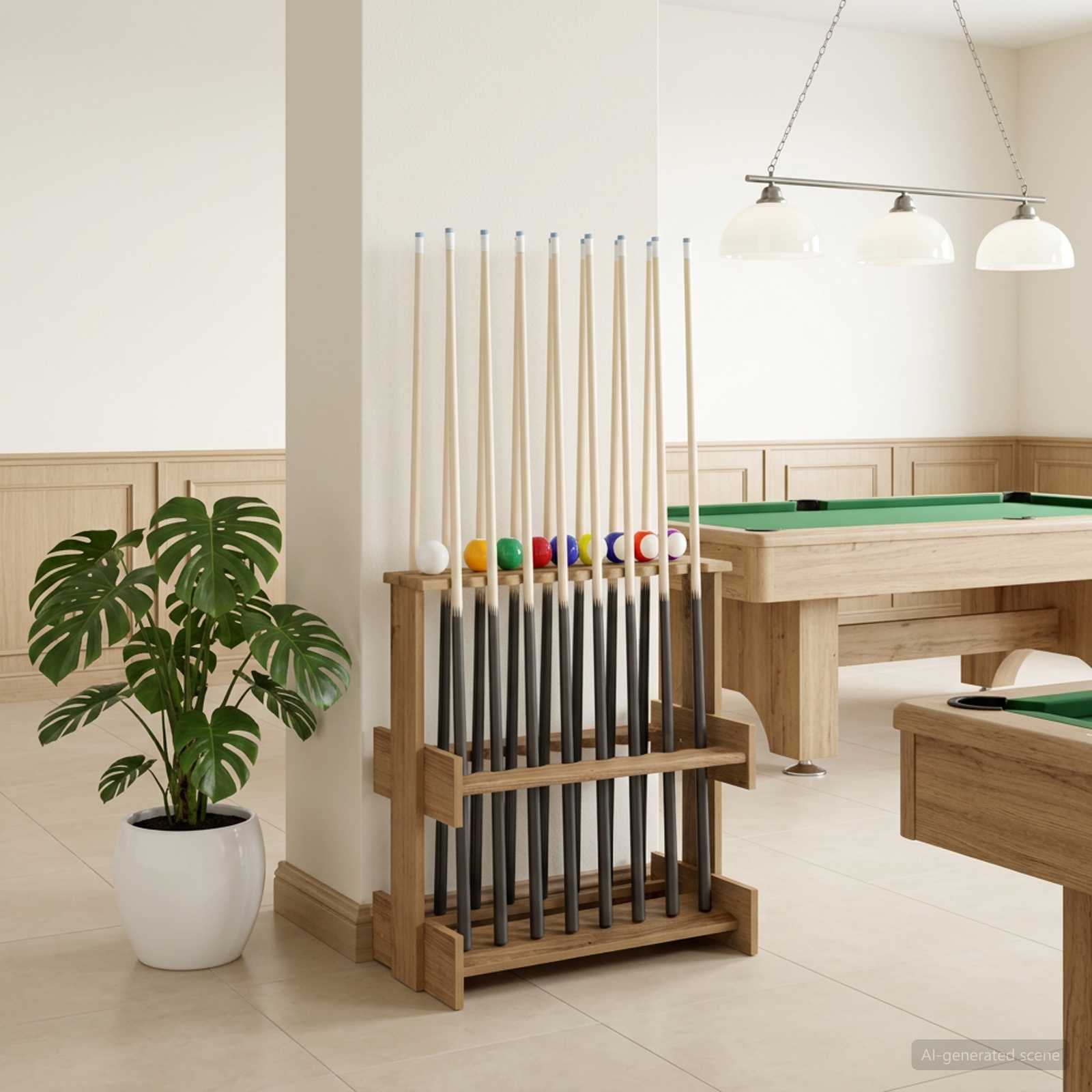 Supporto per stecche da biliardo Legno ingegnerizzato