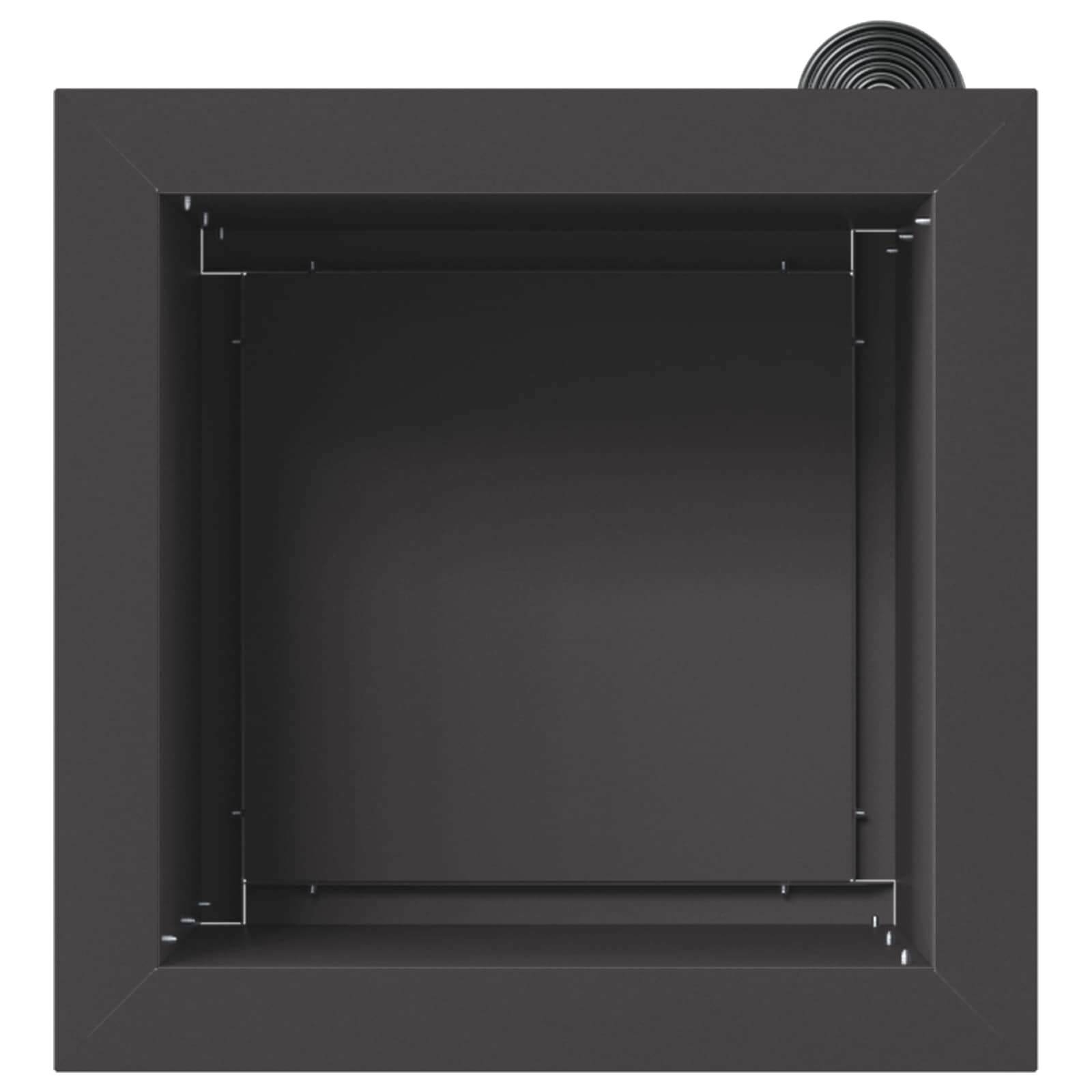 Fioriera da giardino con LED Nero 30 x 30 x 30 cm Acciaio