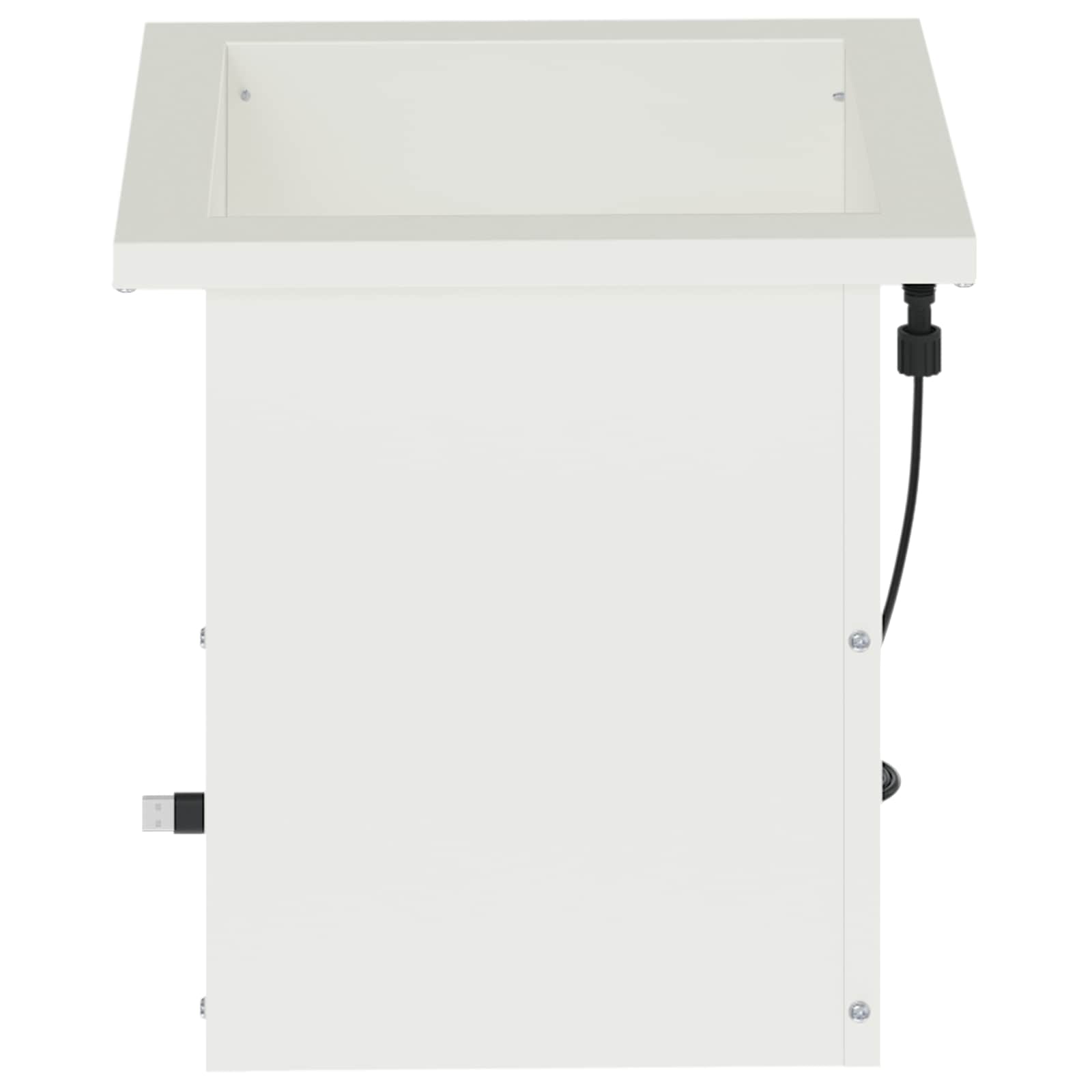 Fioriera da giardino con LED 2 pz Bianco 30 x 30 x 30 cm