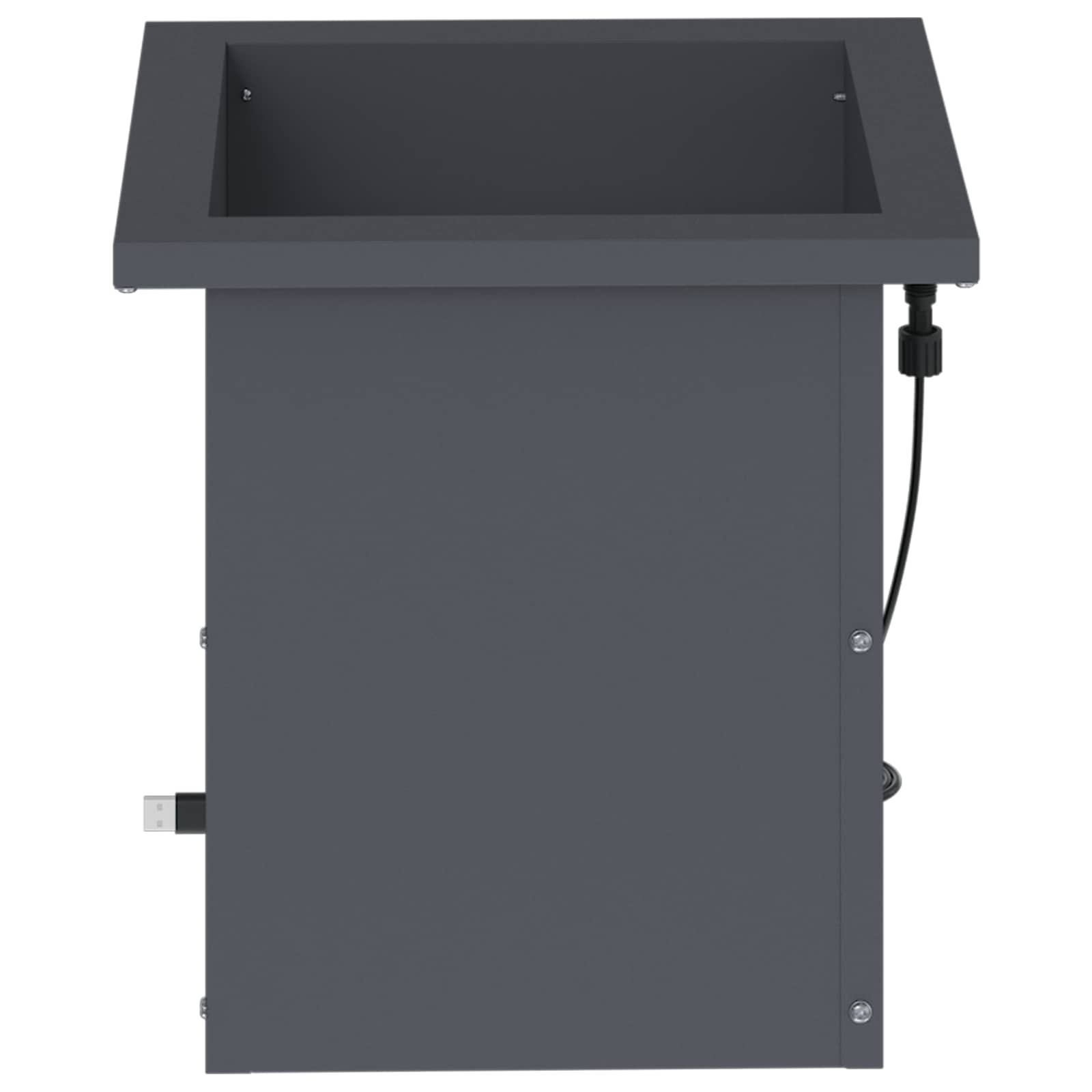 Fioriera da giardino con LED 2 pz Antracite 30 x 30 x 30 cm