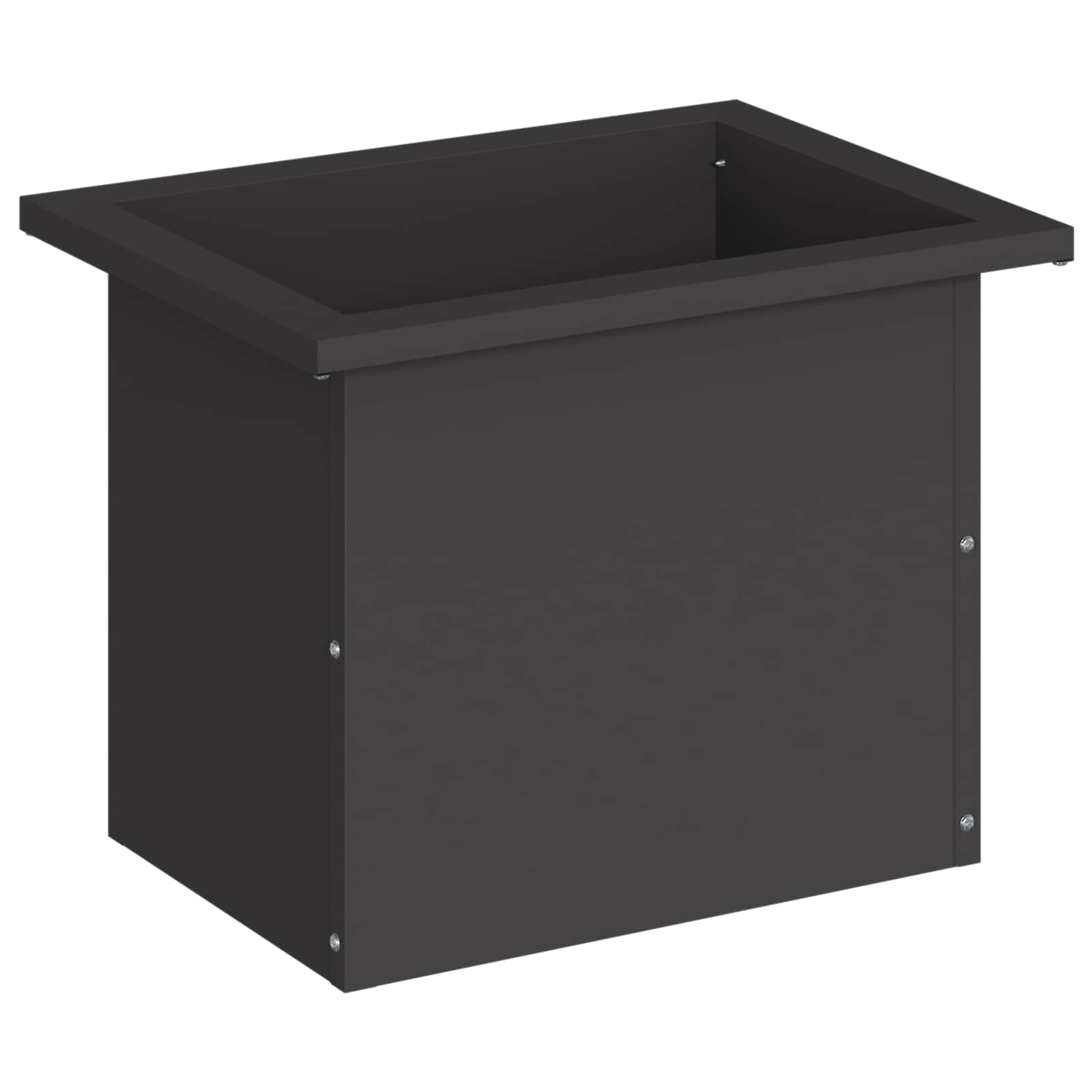 Fioriera da giardino con LED Nero 30 x 40 x 30 cm Acciaio