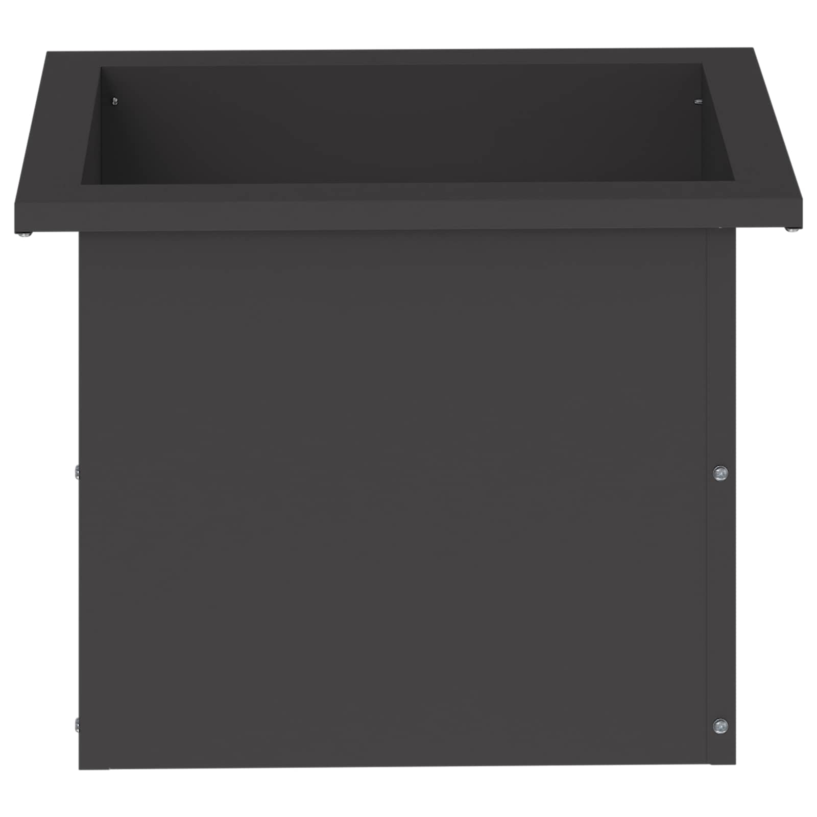 Fioriera da giardino con LED Nero 30 x 40 x 30 cm Acciaio