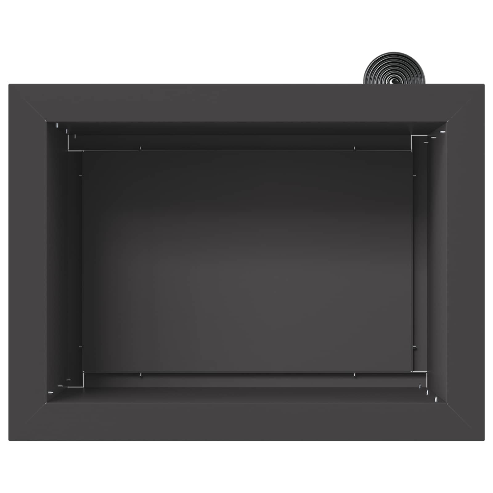 Fioriera da giardino con LED Nero 30 x 40 x 30 cm Acciaio