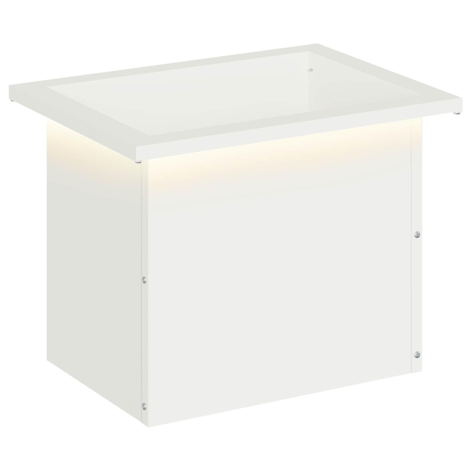 Fioriera da giardino con LED Bianco 30 x 40 x 30 cm Acciaio