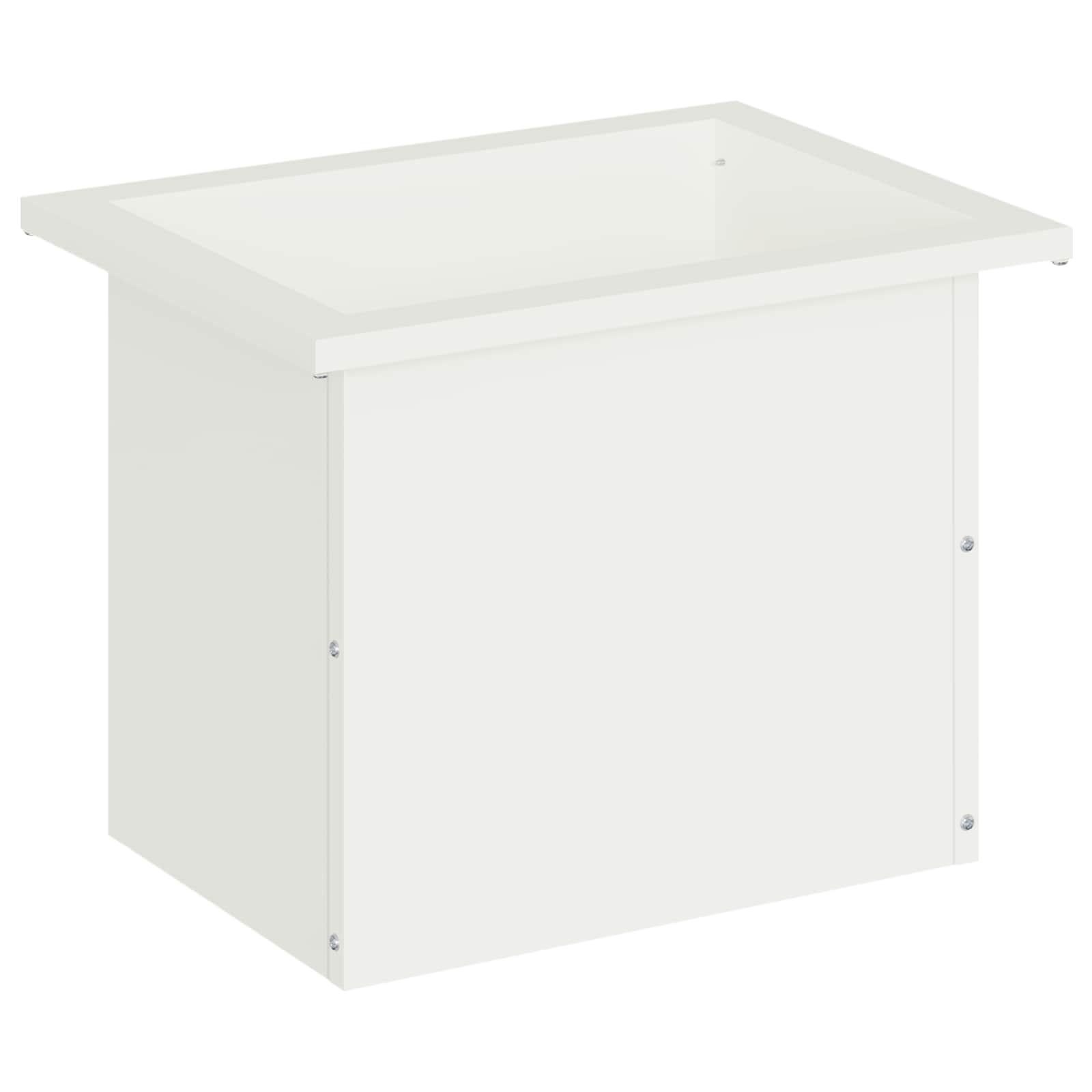 Fioriera da giardino con LED Bianco 30 x 40 x 30 cm Acciaio