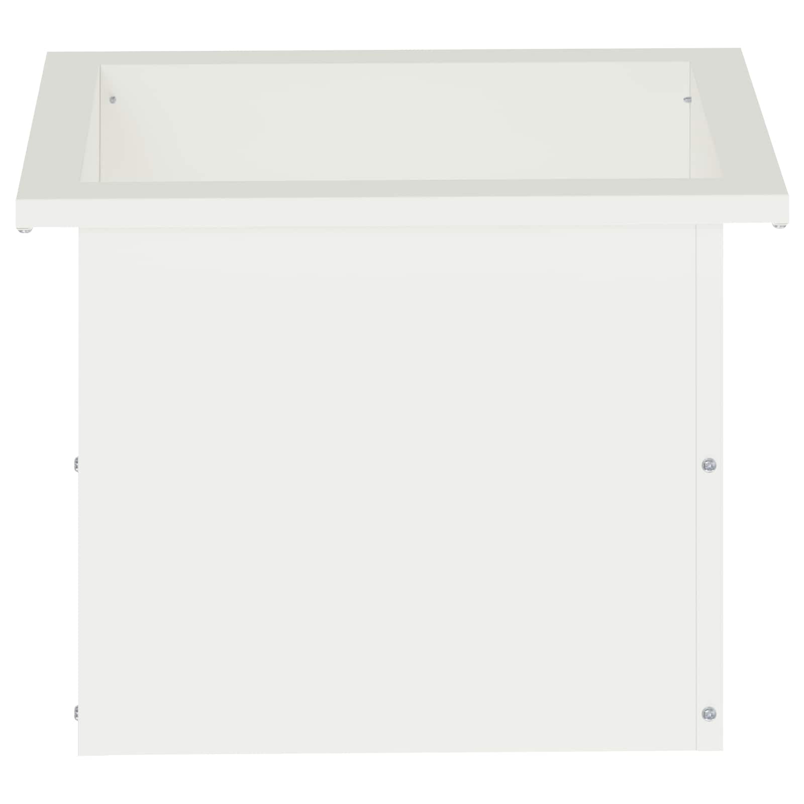 Fioriera da giardino con LED Bianco 30 x 40 x 30 cm Acciaio
