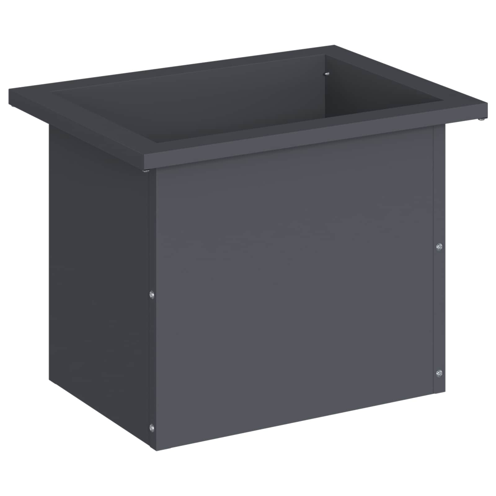 Fioriera da giardino con LED Antracite 30 x 40 x 30 cm Acciaio