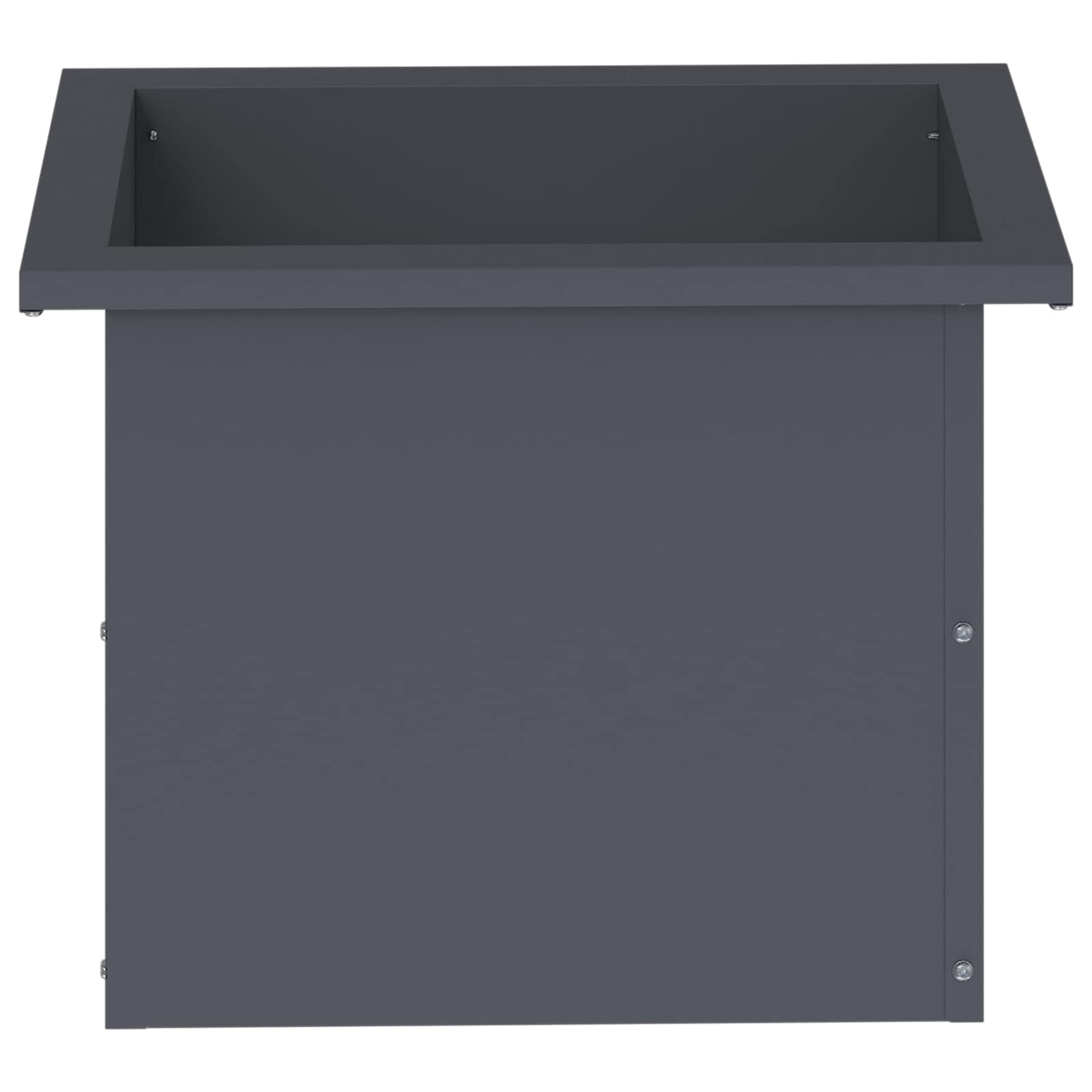 Fioriera da giardino con LED Antracite 30 x 40 x 30 cm Acciaio