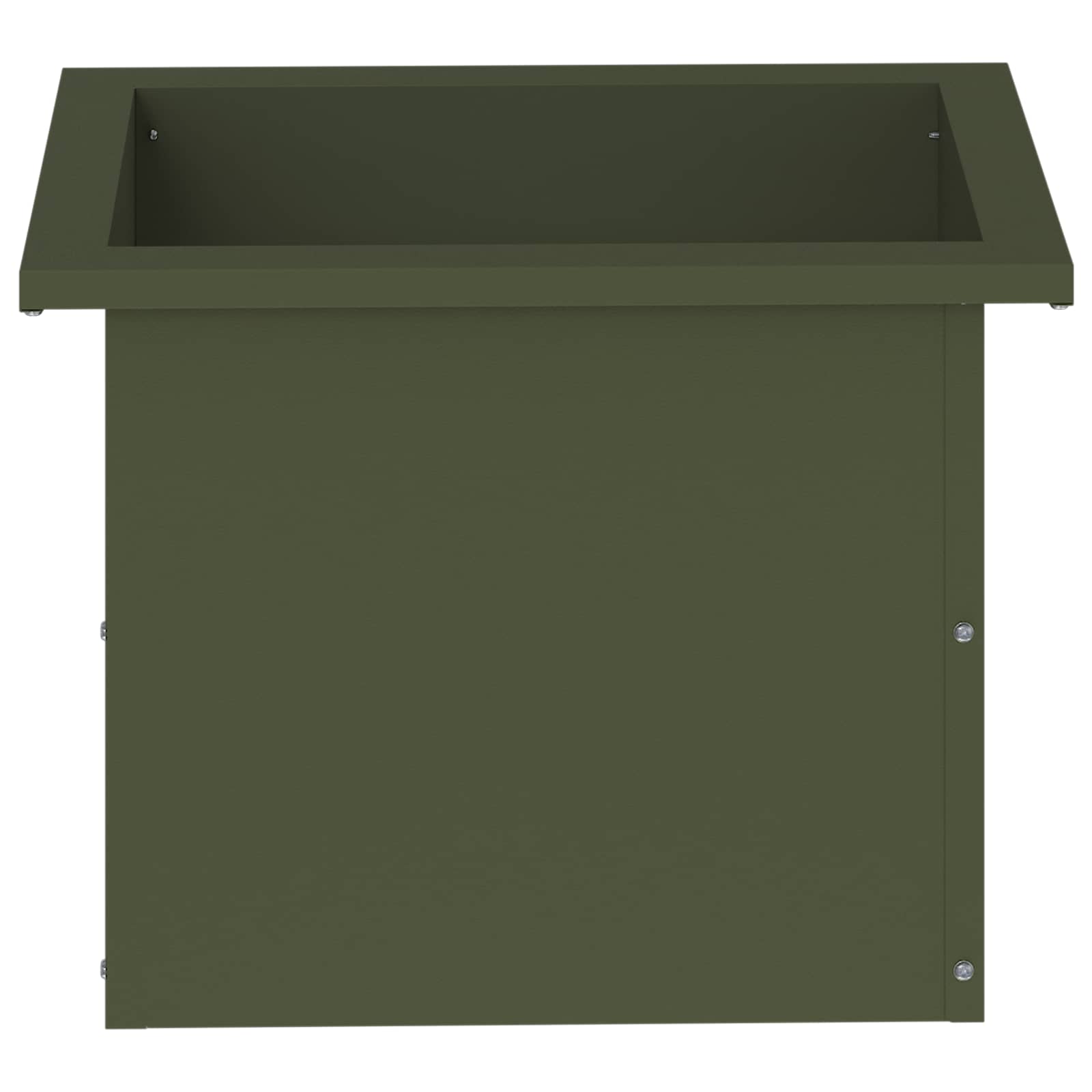 Fioriera da giardino con LED 2 pz Verde Oliva 30 x 40 x 30 cm