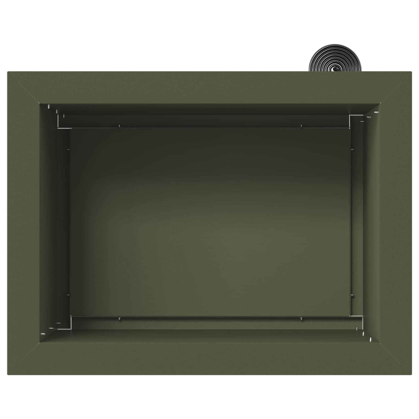 Fioriera da giardino con LED 2 pz Verde Oliva 30 x 40 x 30 cm