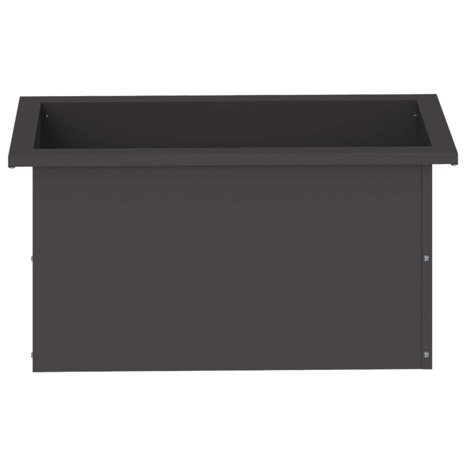 Fioriera da giardino con LED Nero 30 x 60 x 30 cm Acciaio