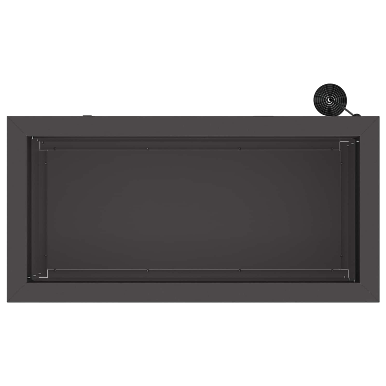 Fioriera da giardino con LED Nero 30 x 60 x 30 cm Acciaio