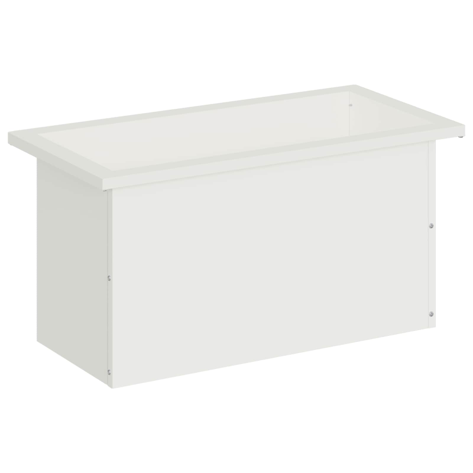 Fioriera da giardino con LED Bianco 30 x 60 x 30 cm Acciaio