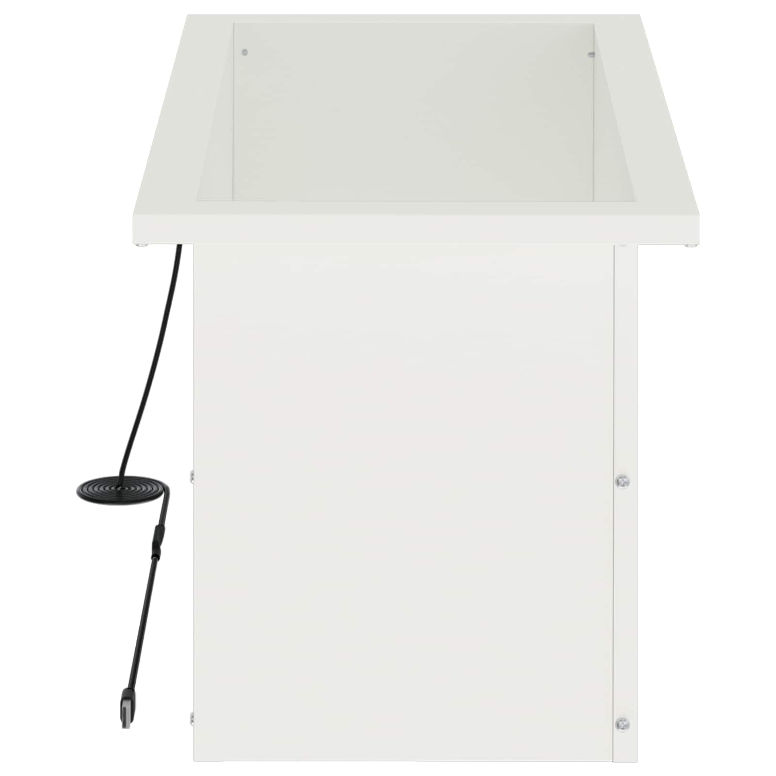 Fioriera da giardino con LED Bianco 30 x 60 x 30 cm Acciaio