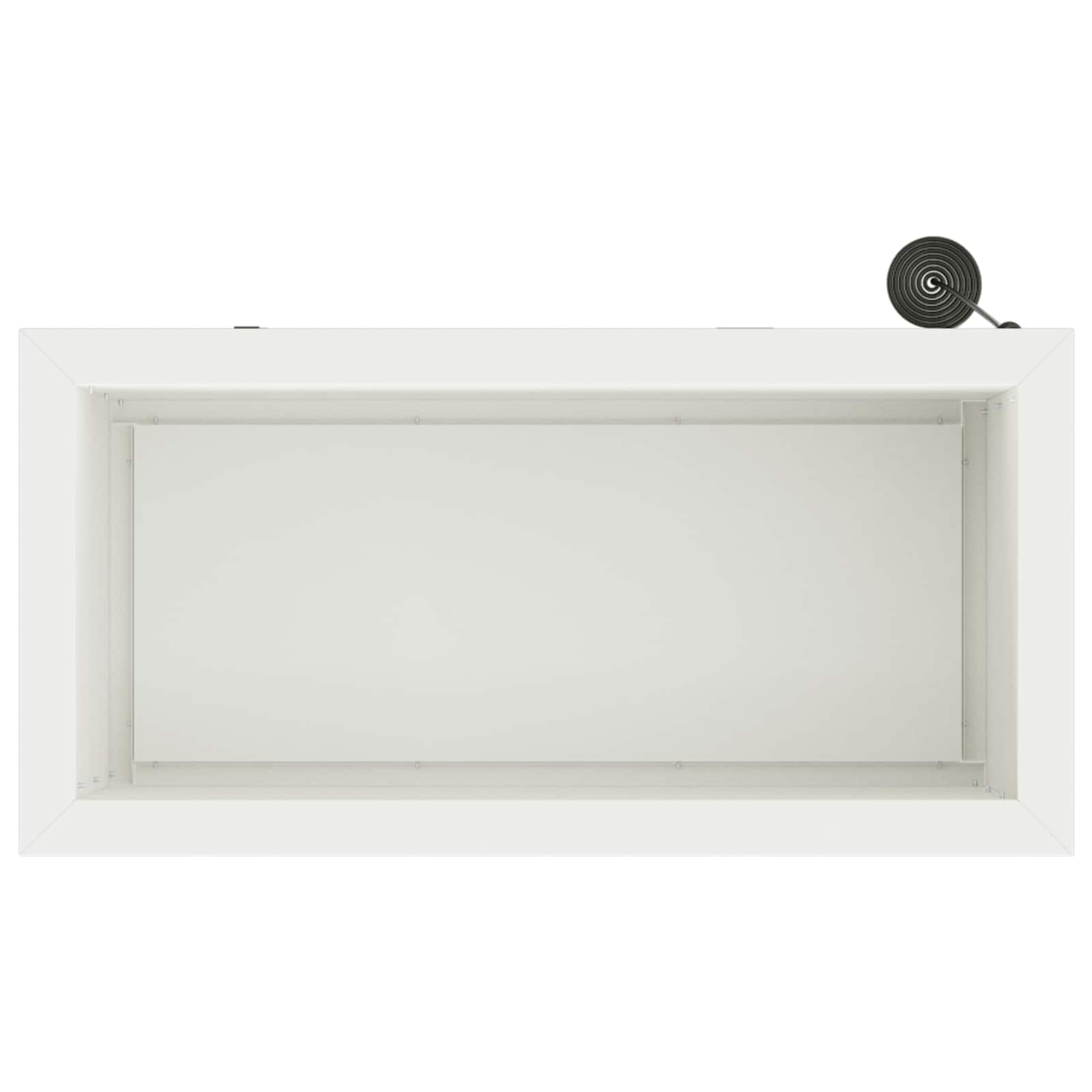 Fioriera da giardino con LED Bianco 30 x 60 x 30 cm Acciaio