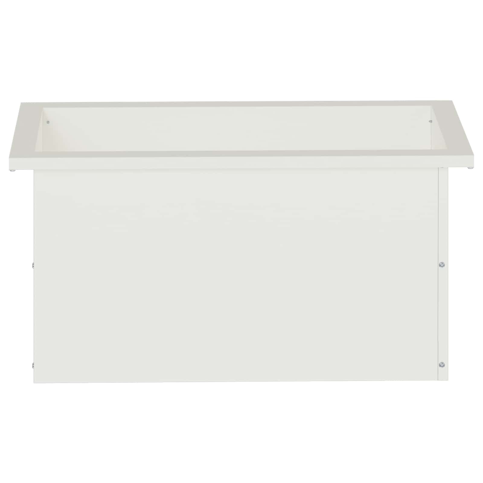 Fioriera da giardino con LED 2 pz Bianco 30 x 60 x 30 cm