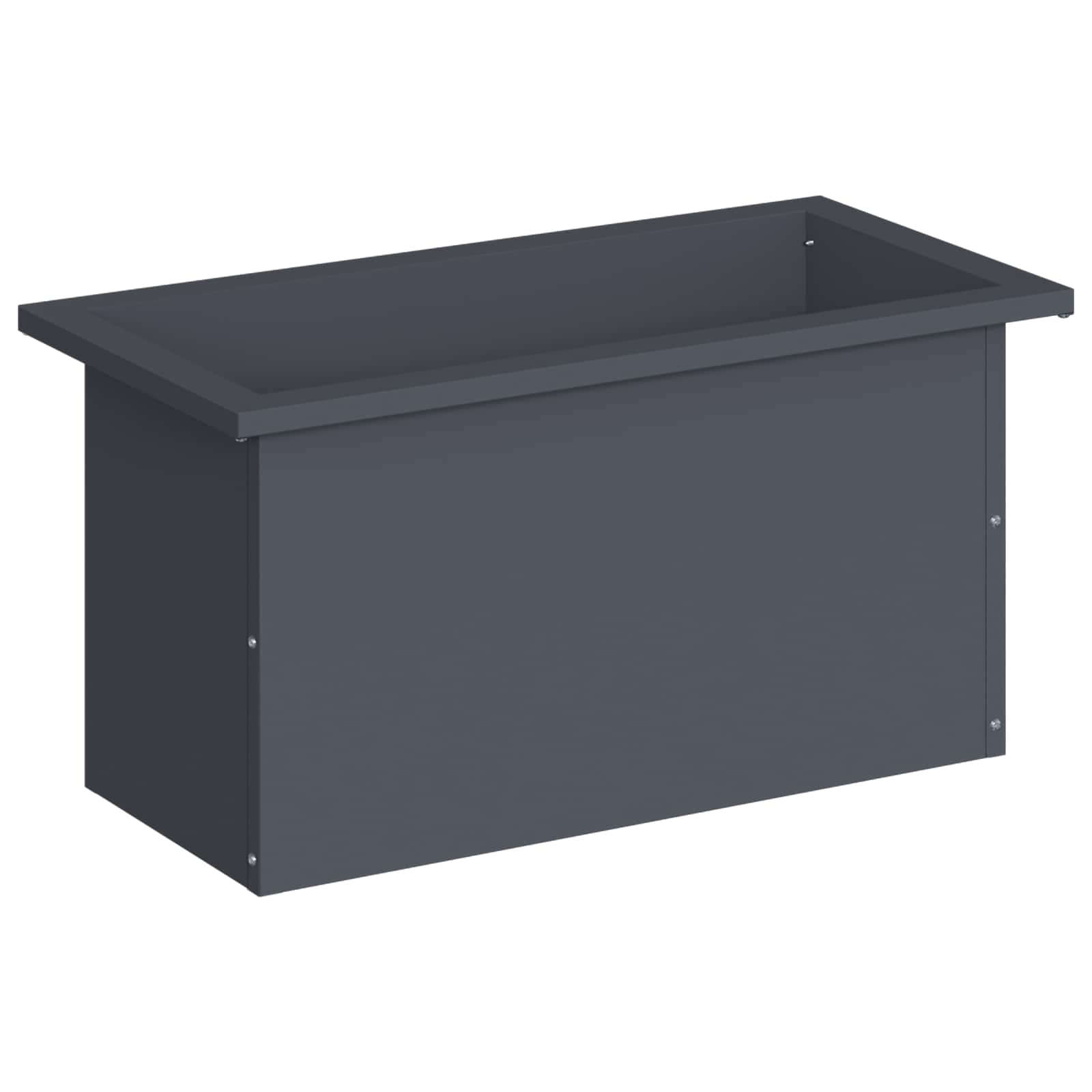 Fioriera da giardino con LED Antracite 30 x 60 x 30 cm Acciaio