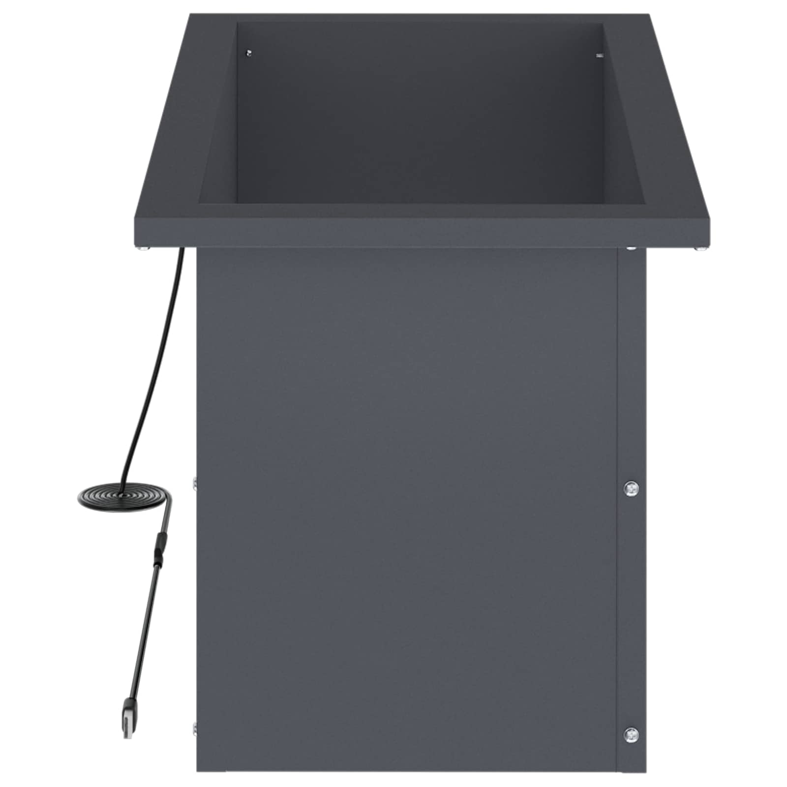 Fioriera da giardino con LED Antracite 30 x 60 x 30 cm Acciaio