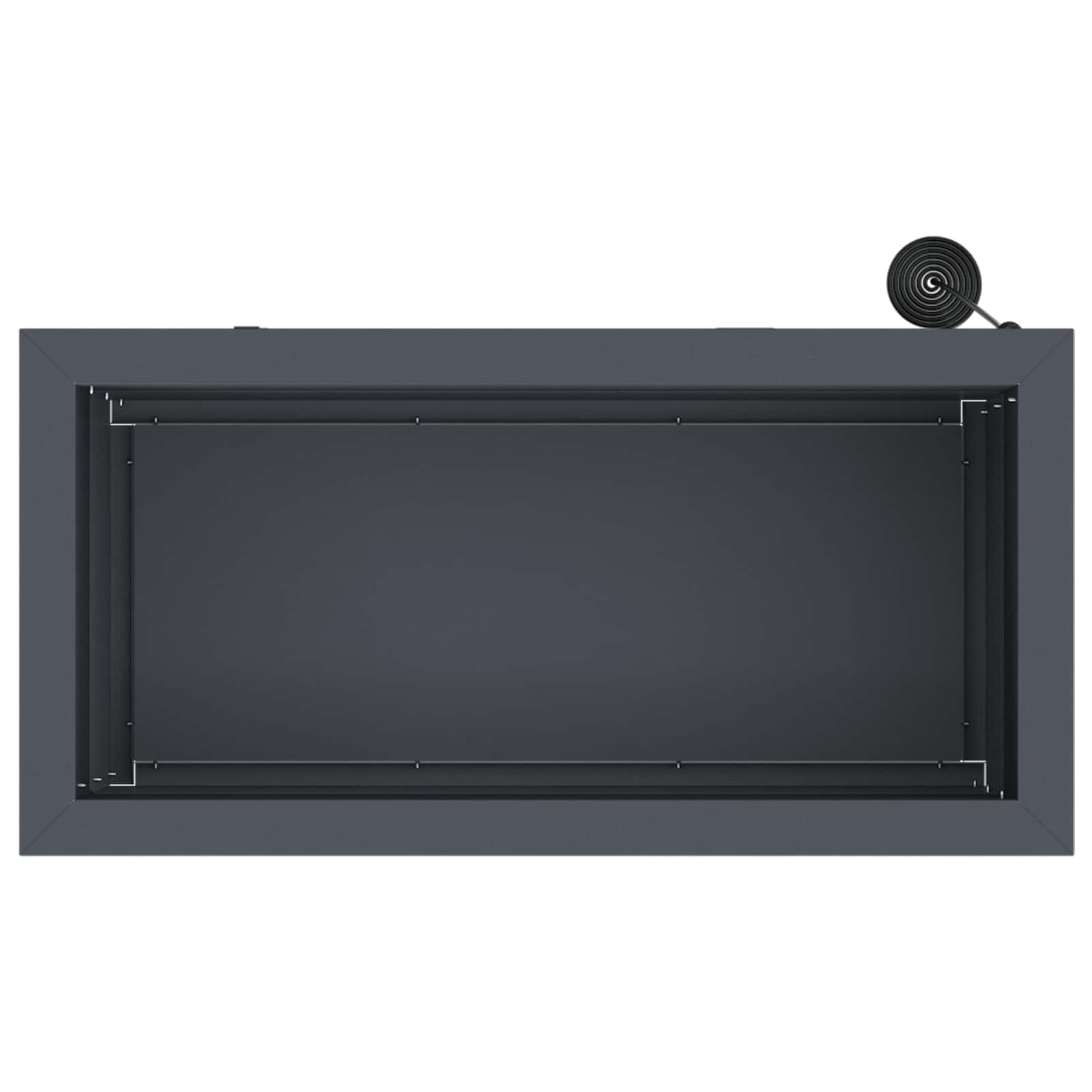 Fioriera da giardino con LED Antracite 30 x 60 x 30 cm Acciaio