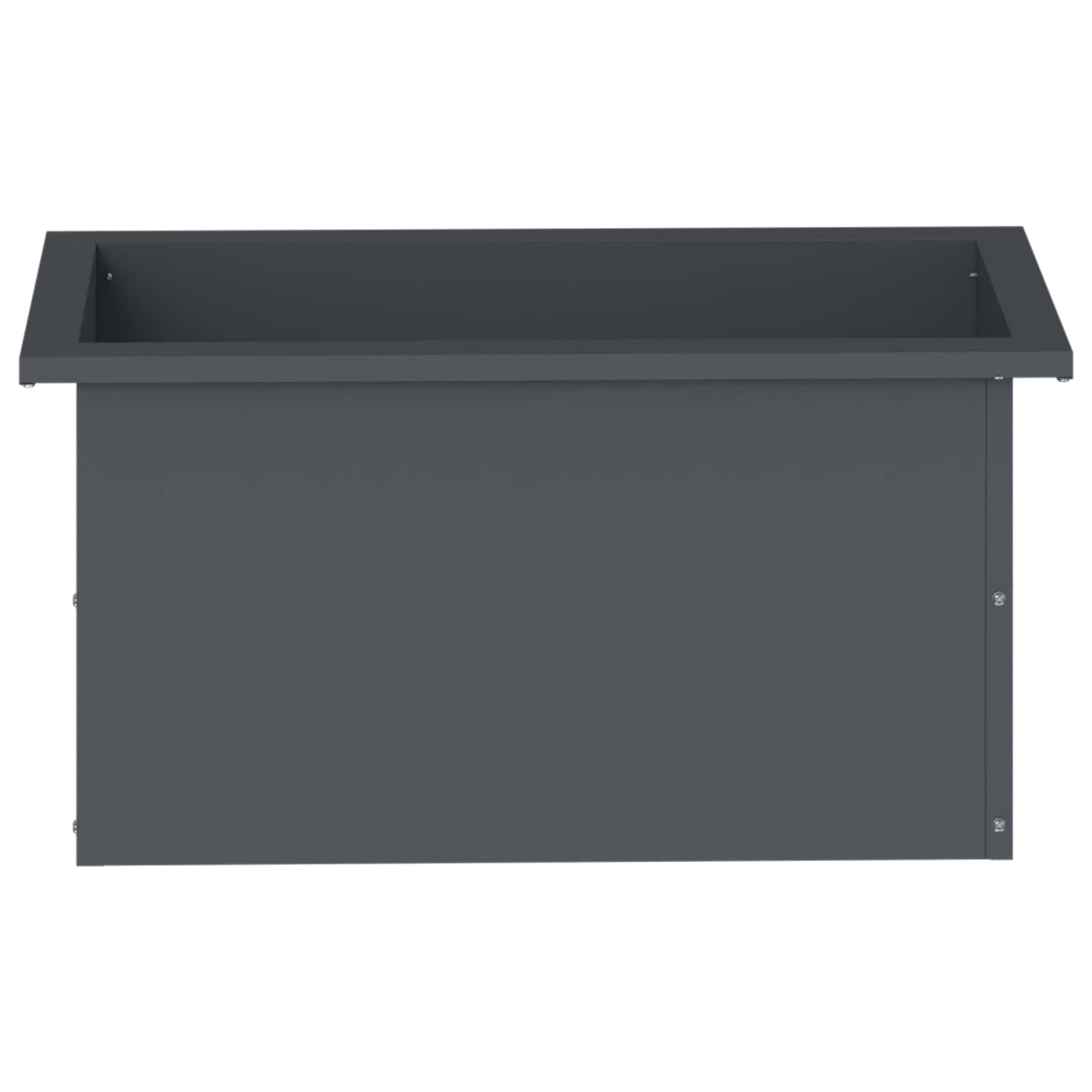 Fioriera da giardino con LED 2 pz Antracite 30 x 60 x 30 cm
