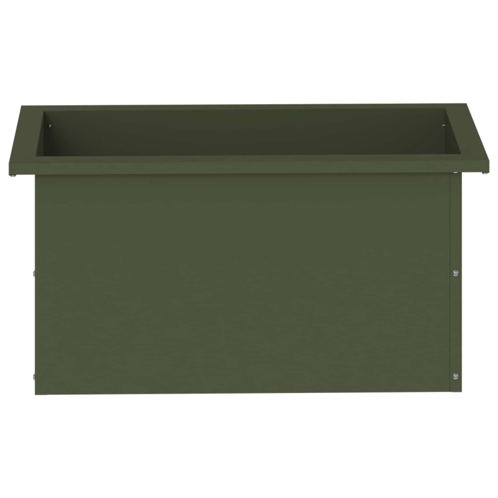 Fioriera da giardino con LED 2 pz Verde Oliva 30 x 60 x 30 cm