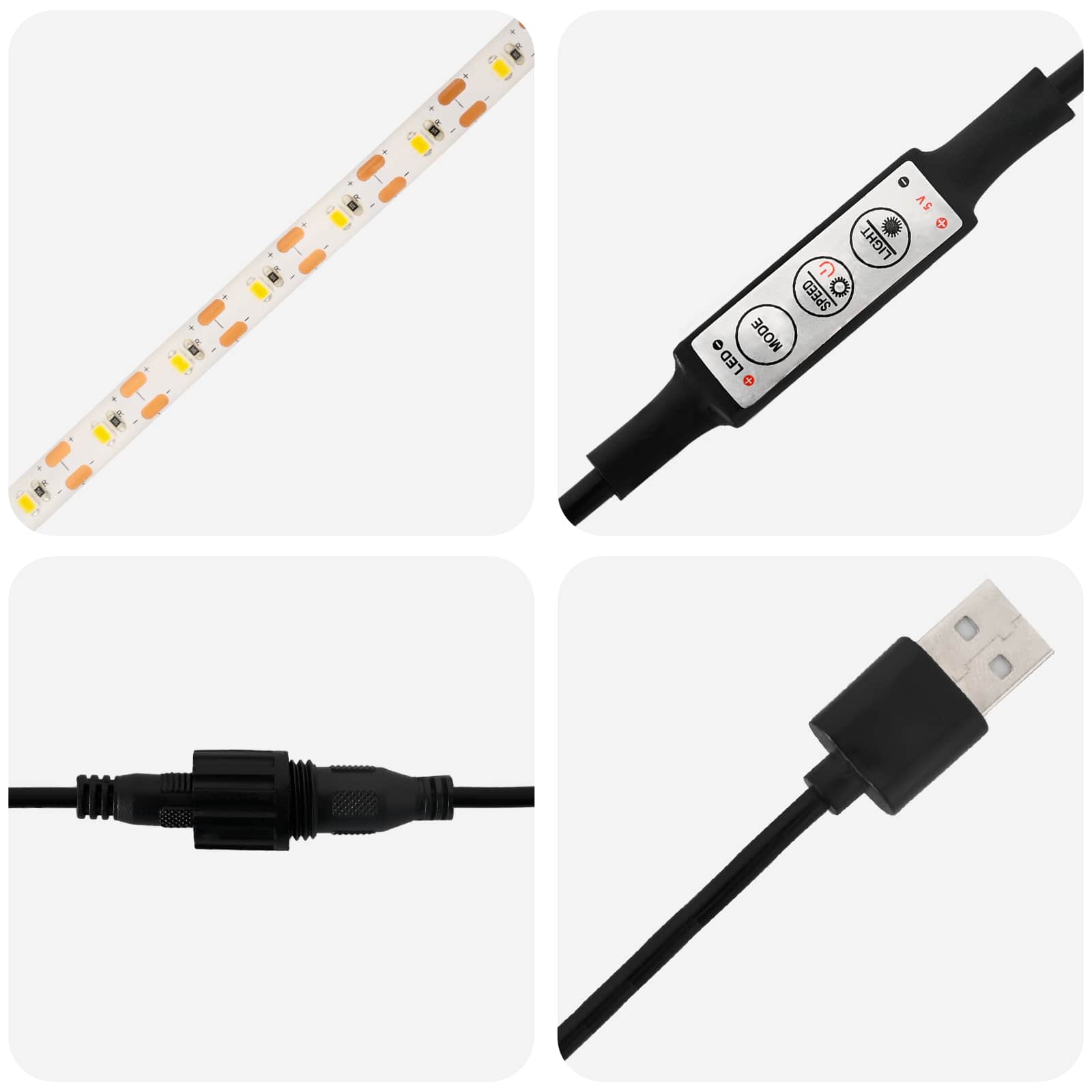 Fioriera da giardino con LED 2 pz Argento 30 x 60 x 30 cm
