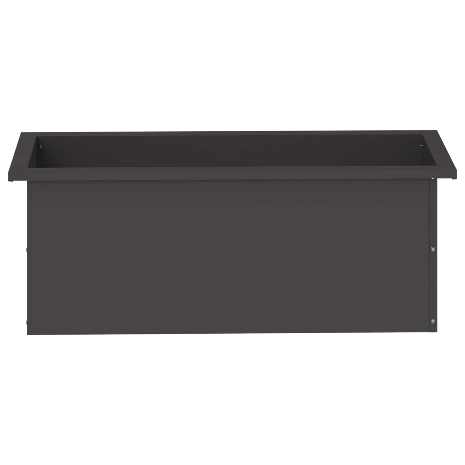 Fioriera da giardino con LED Nero 30 x 80 x 30 cm Acciaio