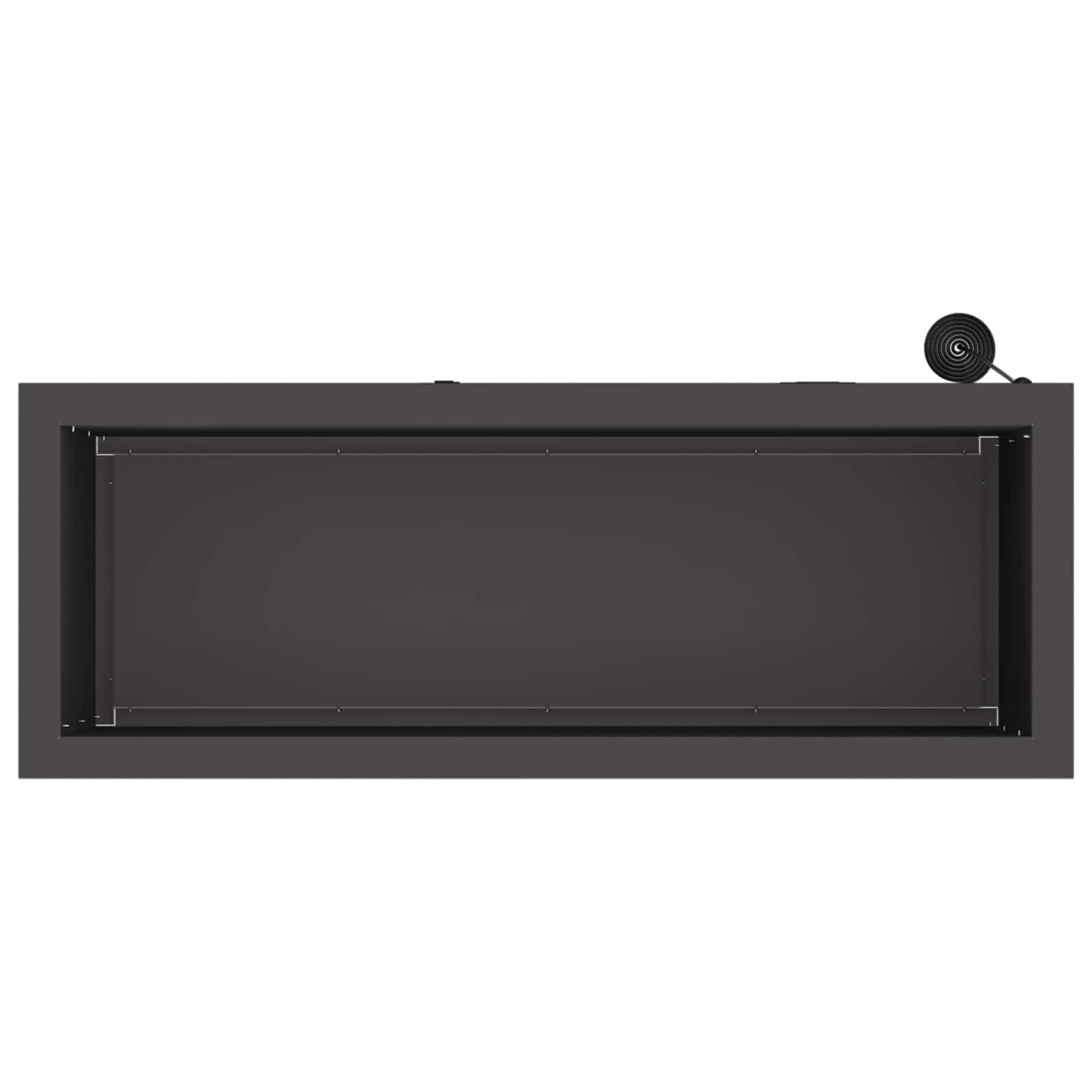 Fioriera da giardino con LED Nero 30 x 80 x 30 cm Acciaio
