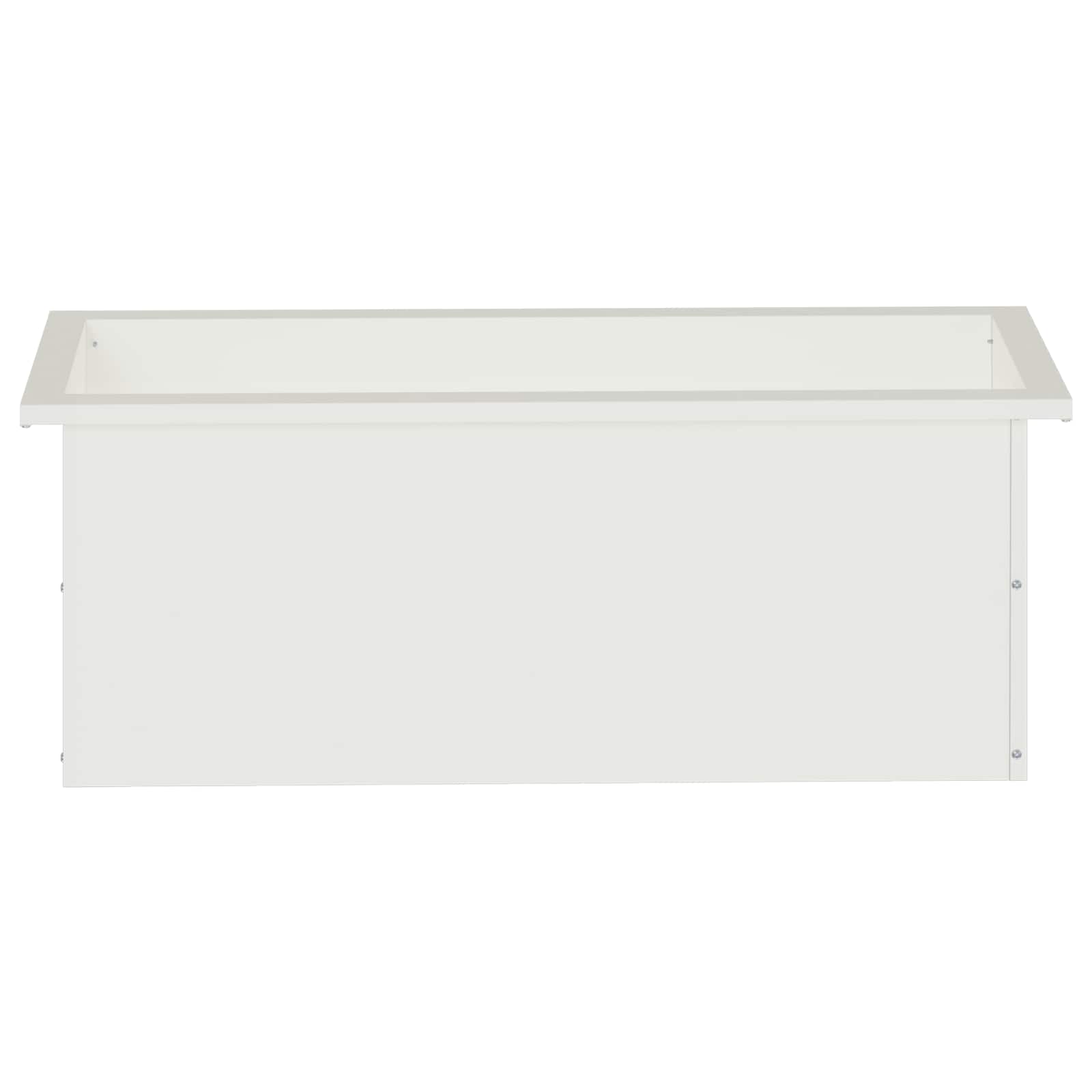 Fioriera da giardino con LED 2 pz Bianco 30 x 80 x 30 cm