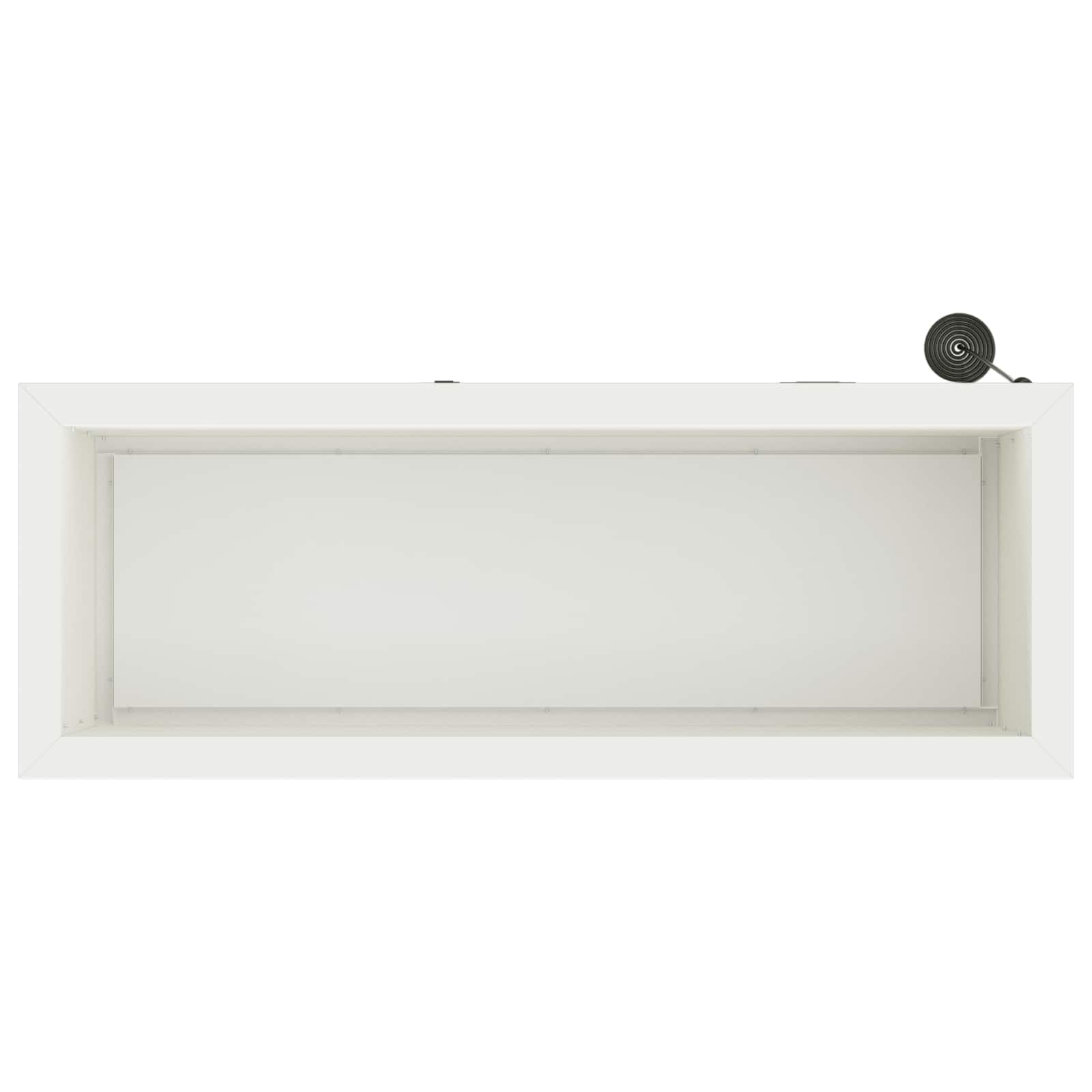 Fioriera da giardino con LED 2 pz Bianco 30 x 80 x 30 cm
