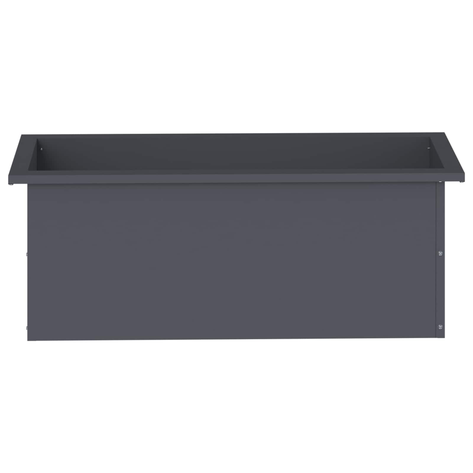 Fioriera da giardino con LED 2 pz Antracite 30 x 80 x 30 cm