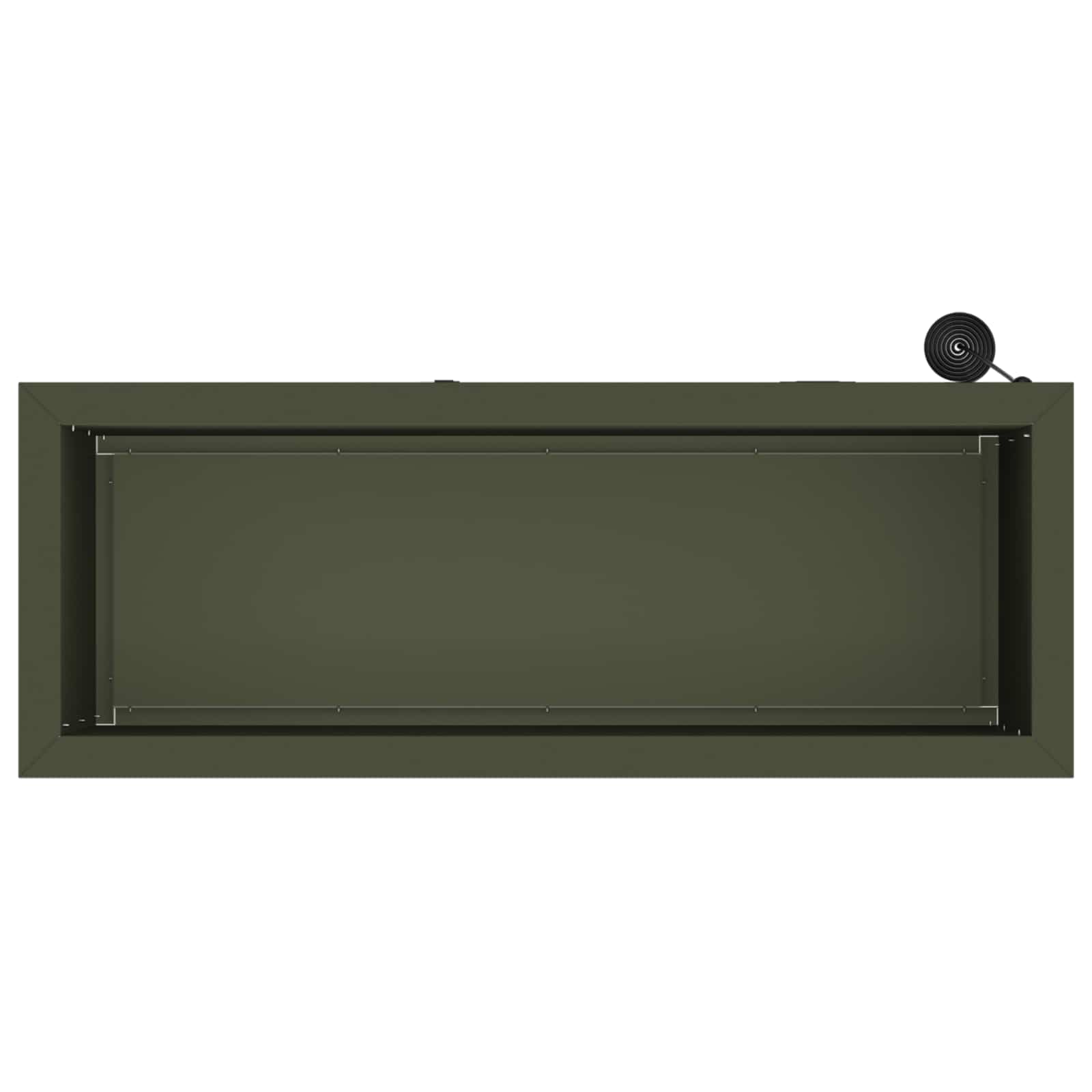 Fioriera da giardino con LED 2 pz Verde Oliva 30 x 80 x 30 cm