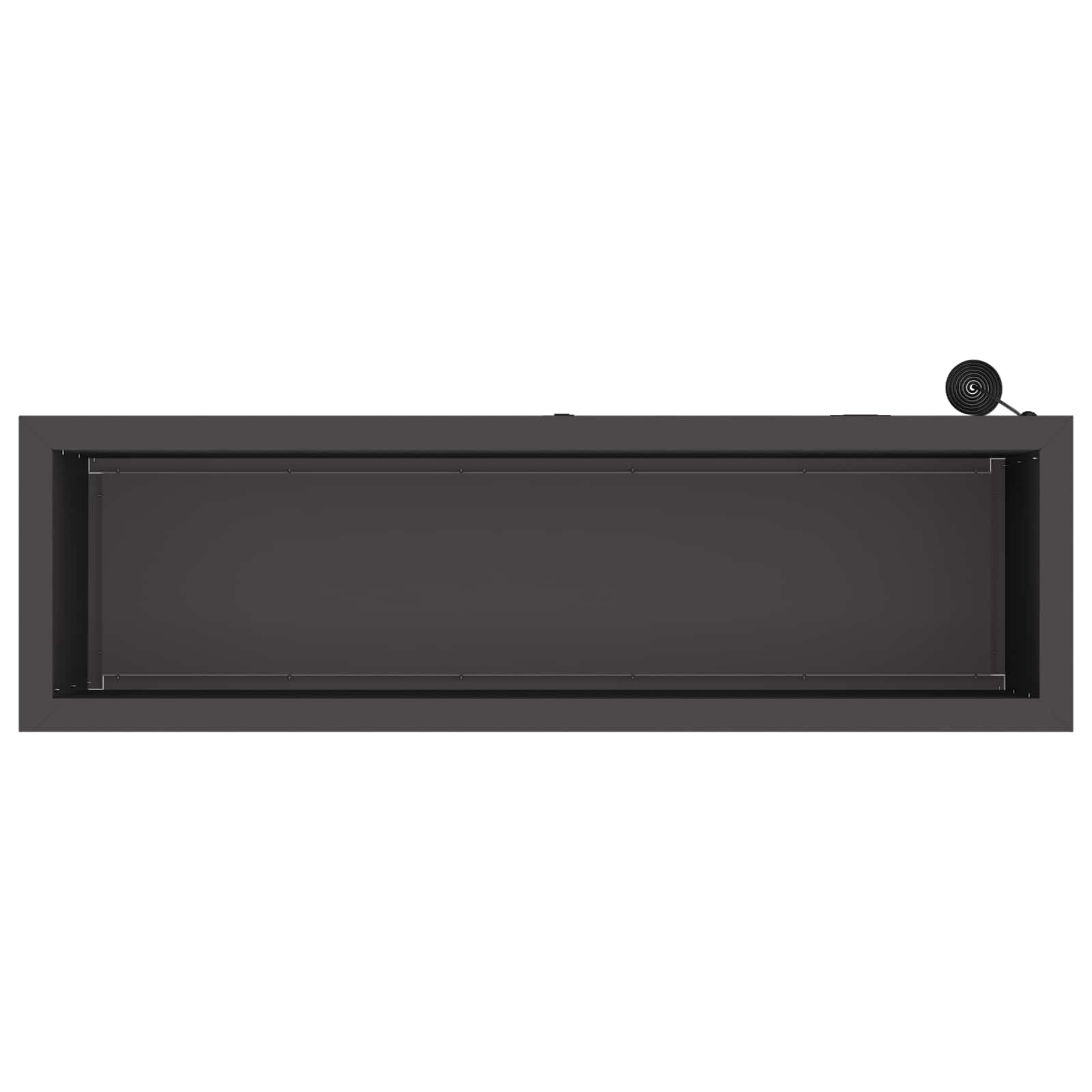 Fioriera da giardino con LED 2 pz Nero 30 x 100 x 30 cm Acciaio