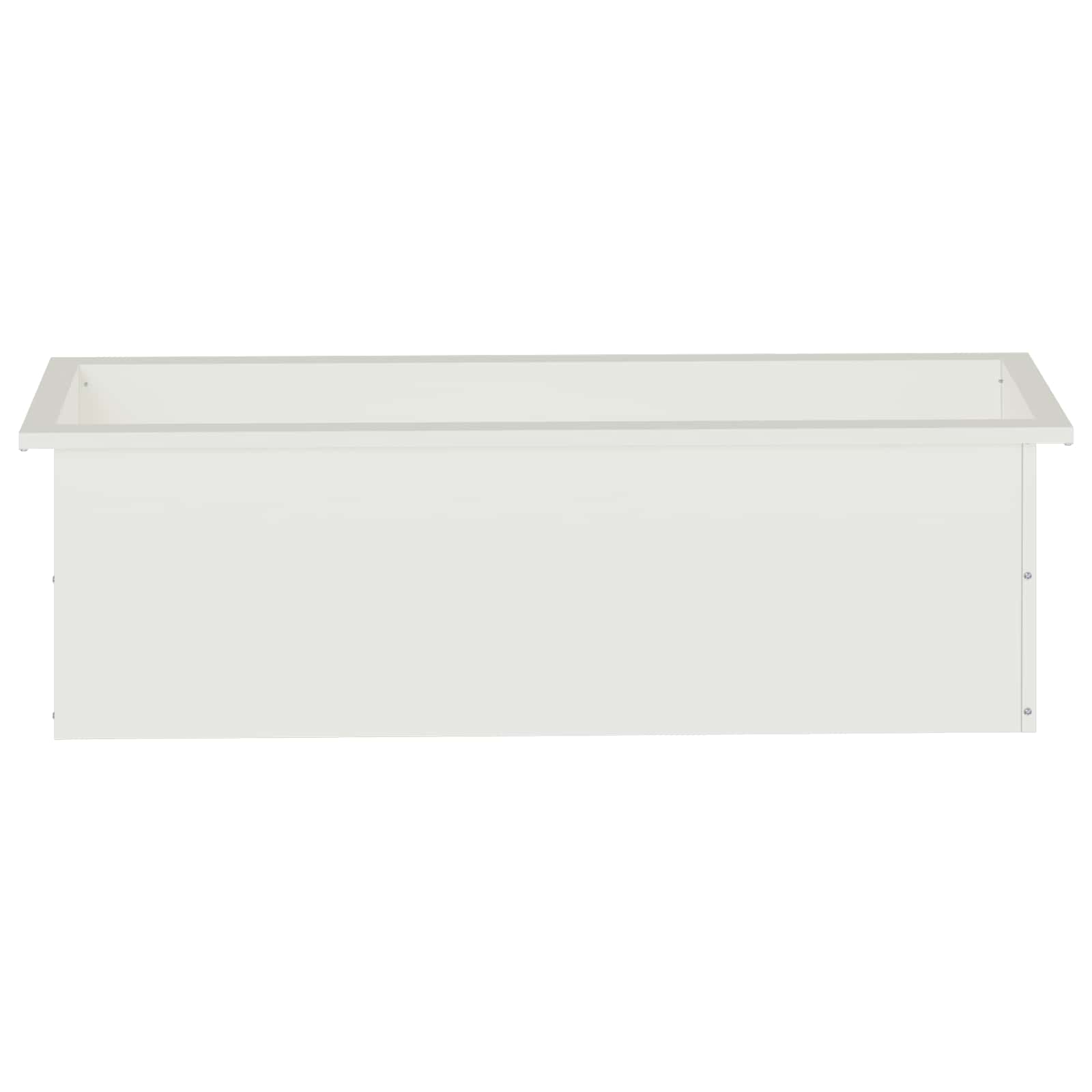 Fioriera da giardino con LED 2 pz Bianco 30 x 100 x 30 cm