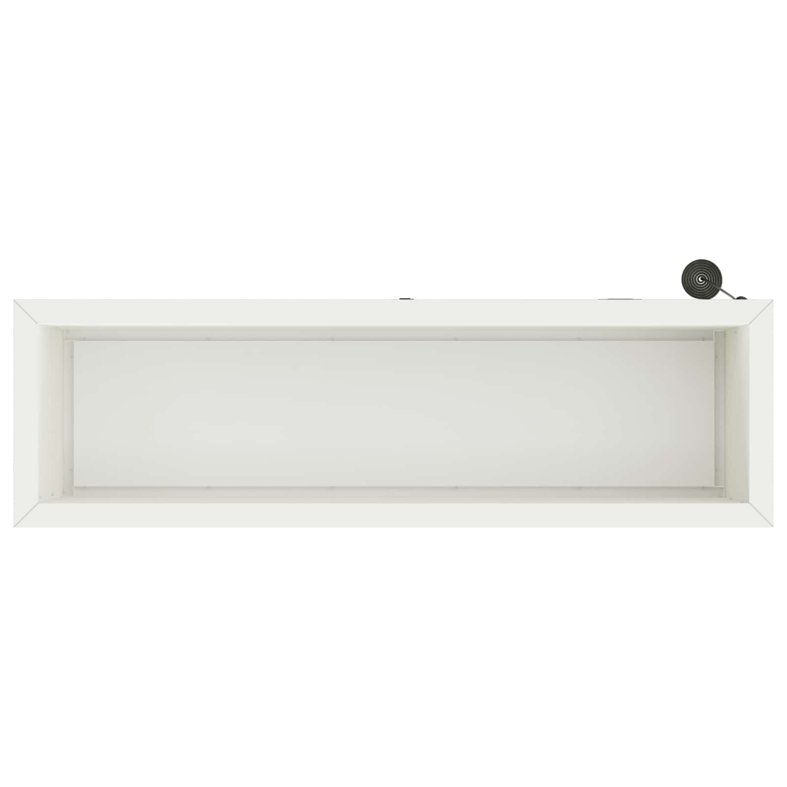 Fioriera da giardino con LED 2 pz Bianco 30 x 100 x 30 cm