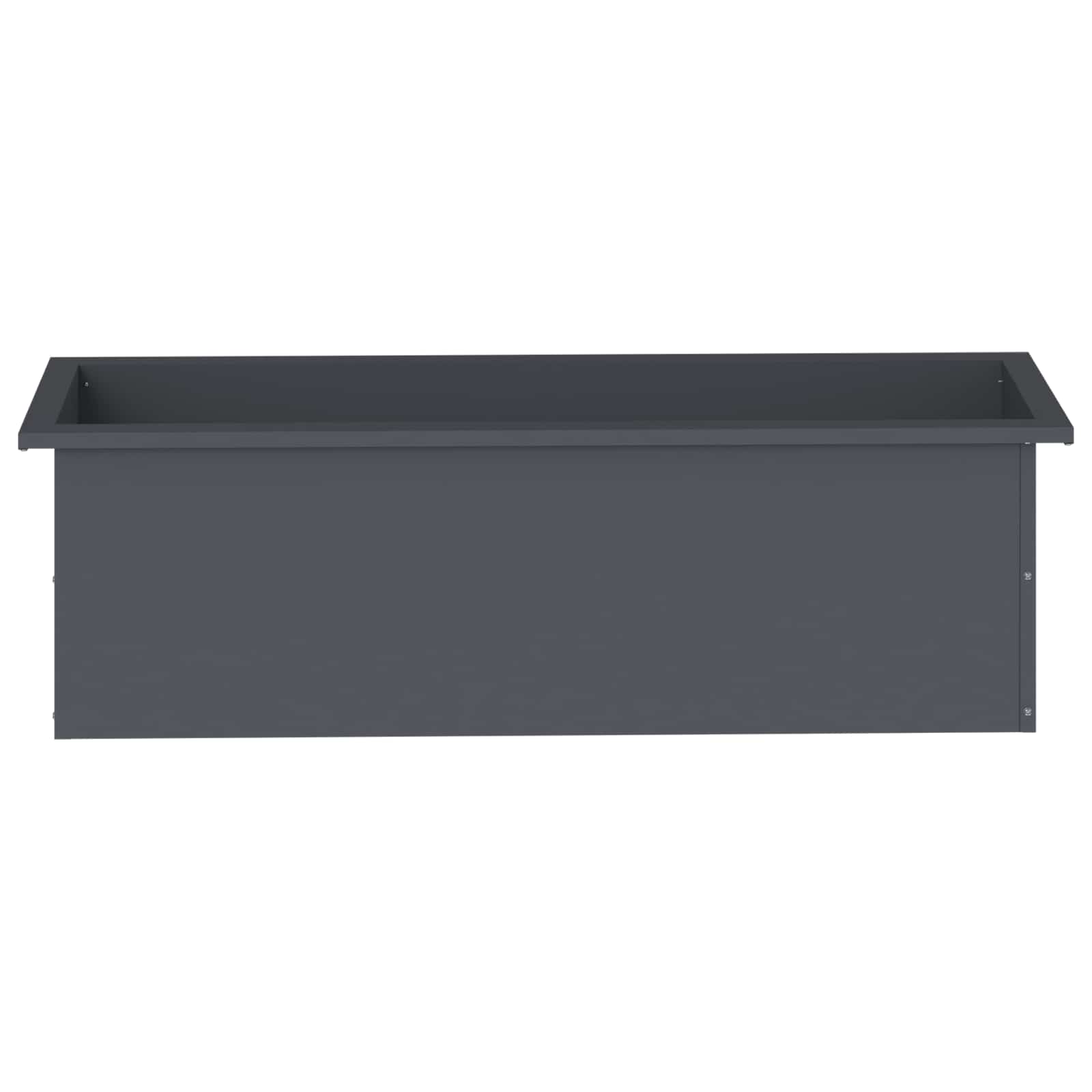 Fioriera da giardino con LED Antracite 30 x 100 x 30 cm Acciaio