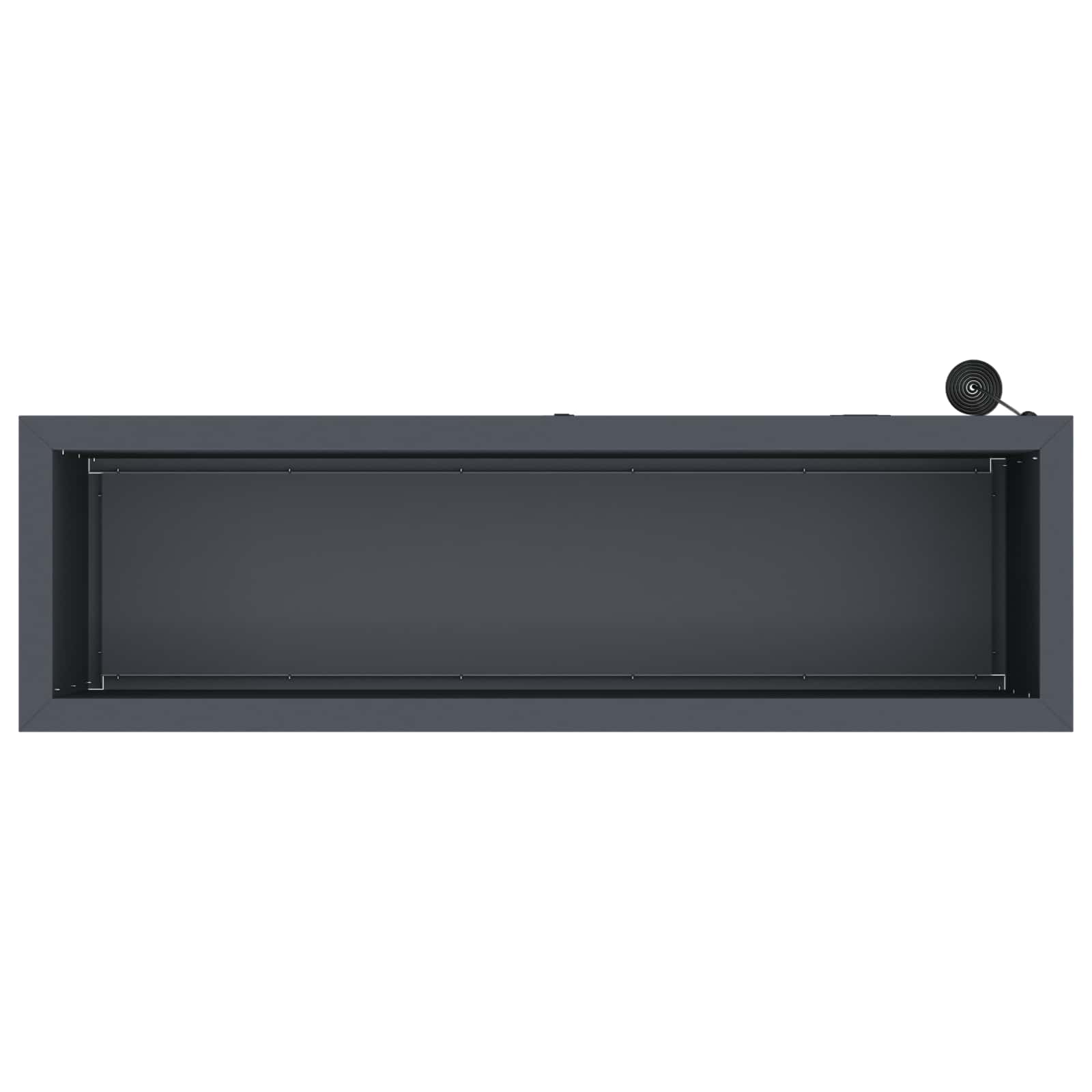 Fioriera da giardino con LED Antracite 30 x 100 x 30 cm Acciaio