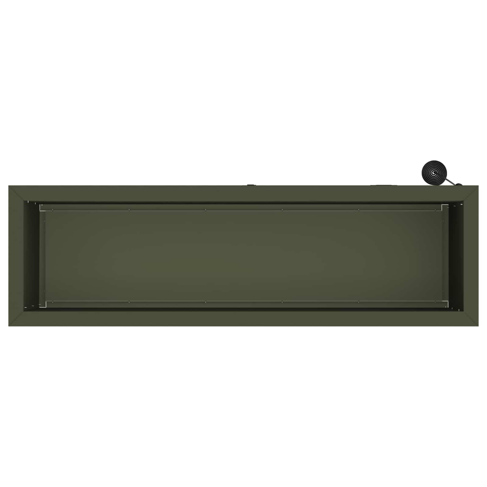 Fioriera da giardino con LED 2 pz Verde Oliva 30 x 100 x 30 cm