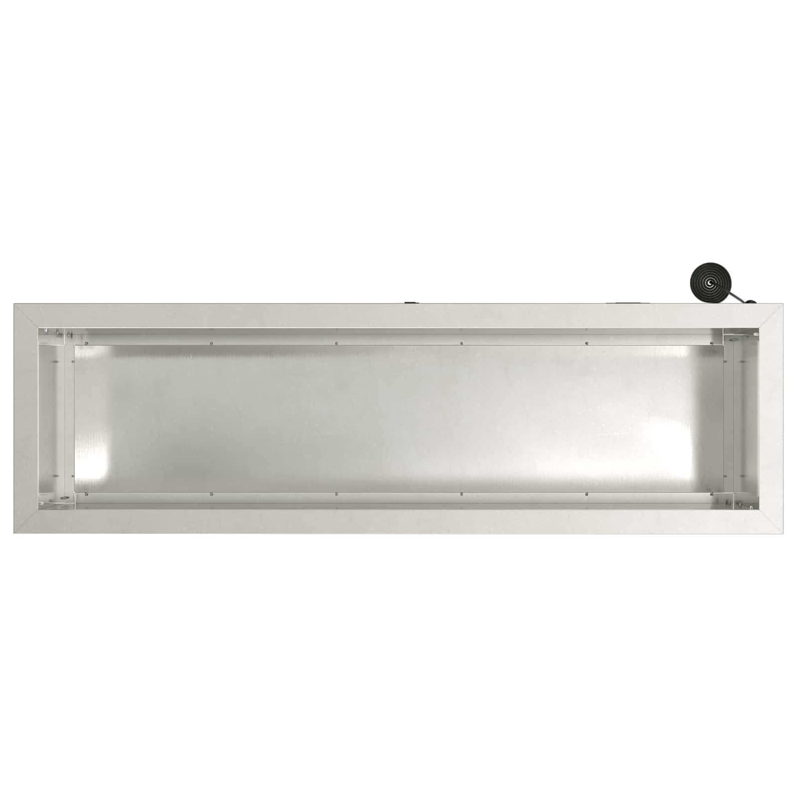 Fioriera da giardino con LED Argento 30 x 100 x 30 cm