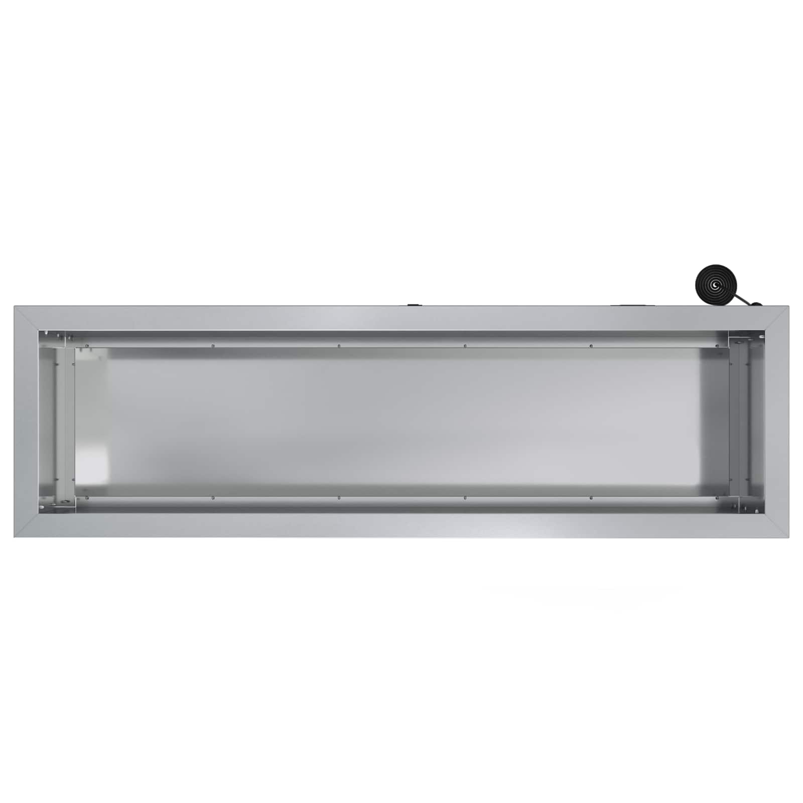 Fioriera da giardino con LED 2 pz Argento 30 x 100 x 30 cm
