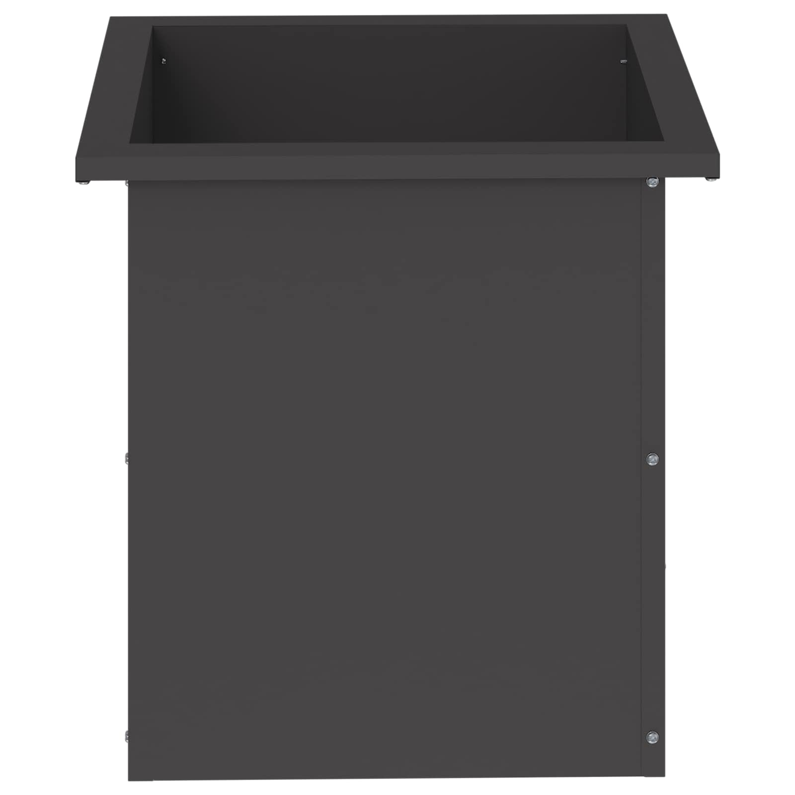 Fioriera da giardino con LED Nero 40 x 40 x 40 cm Acciaio