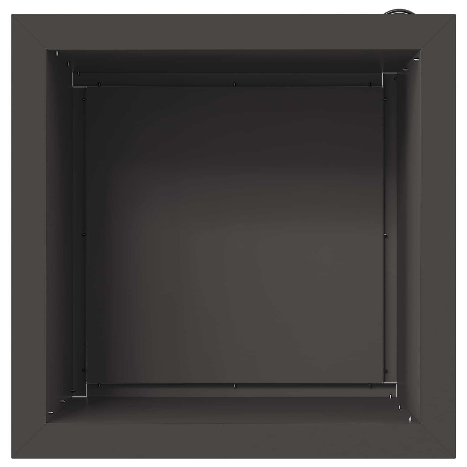 Fioriera da giardino con LED Nero 40 x 40 x 40 cm Acciaio