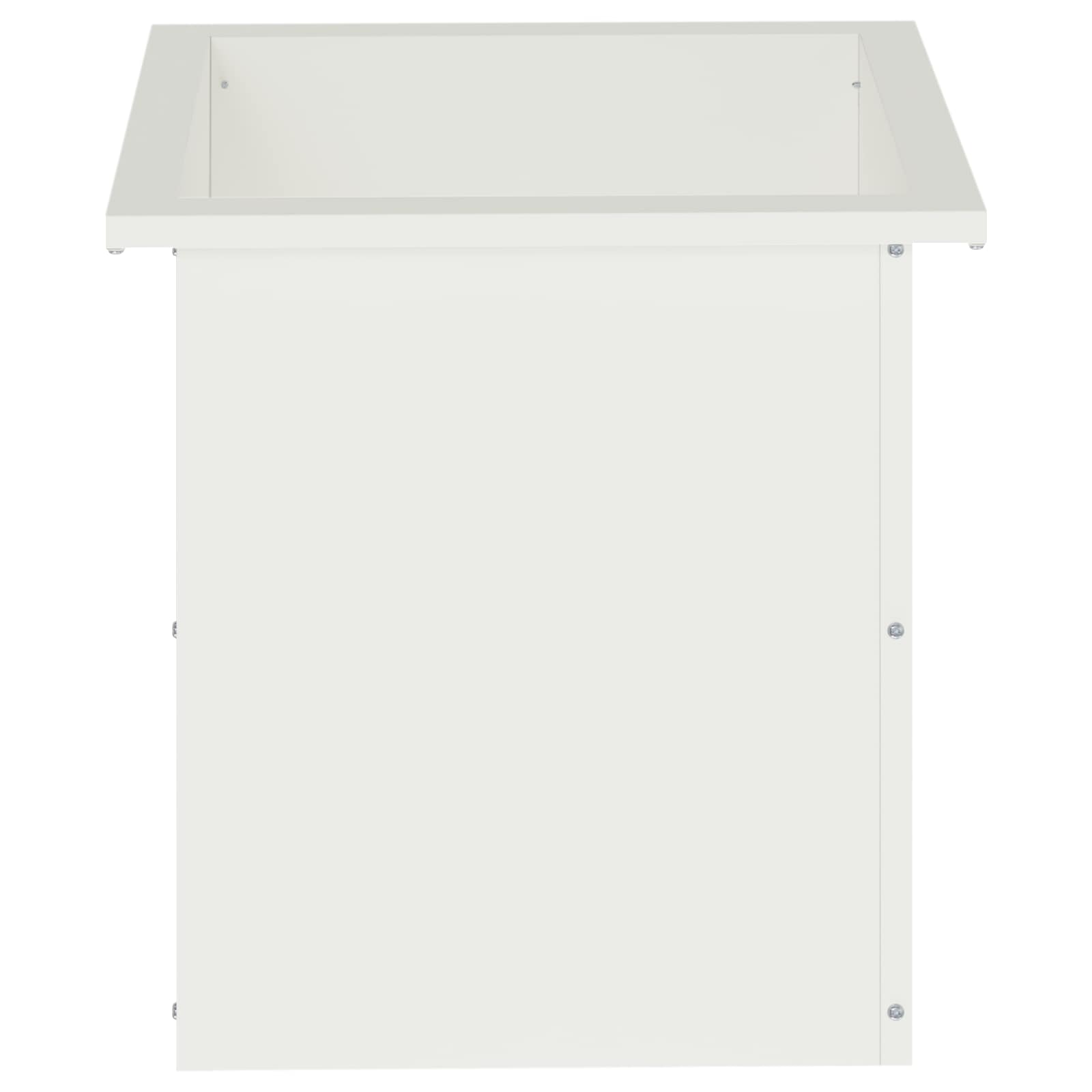 Fioriera da giardino con LED 2 pz Bianco 40 x 40 x 40 cm