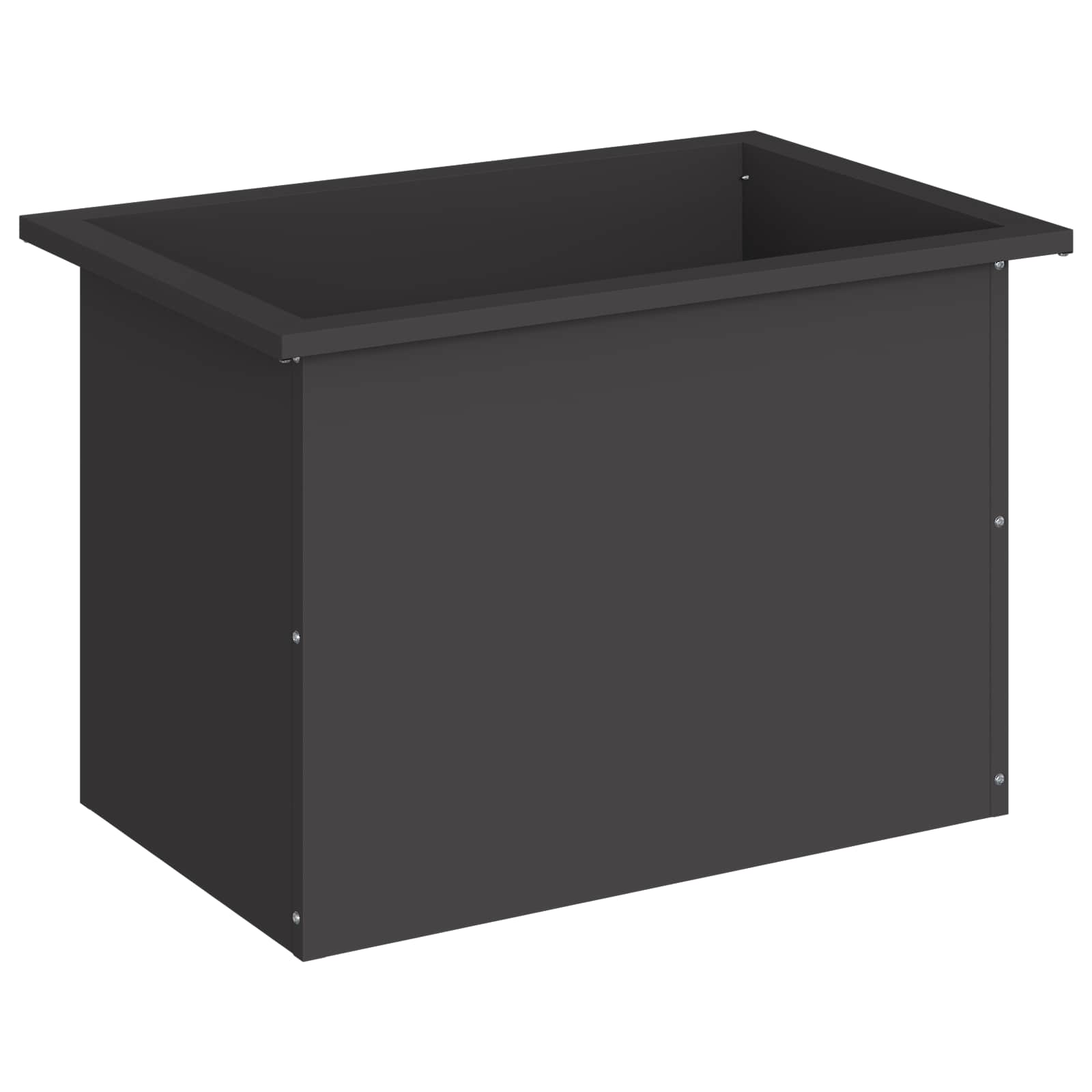 Fioriera da giardino con LED Nero 40 x 60 x 40 cm Acciaio